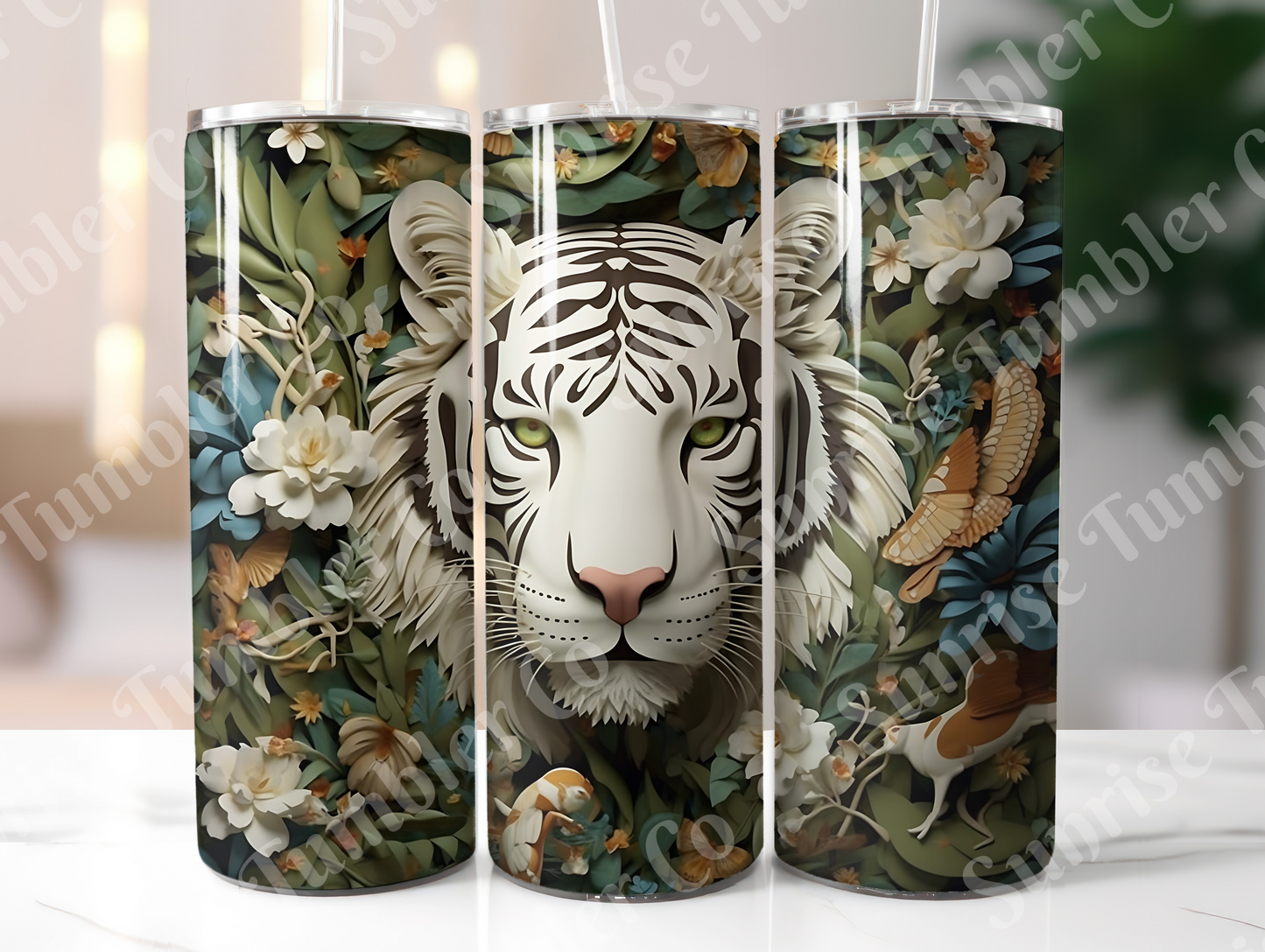 Tiger Variety Part 1 - 20oz and 30oz Tumblers (Glow In The Dark Green And Blue Available)