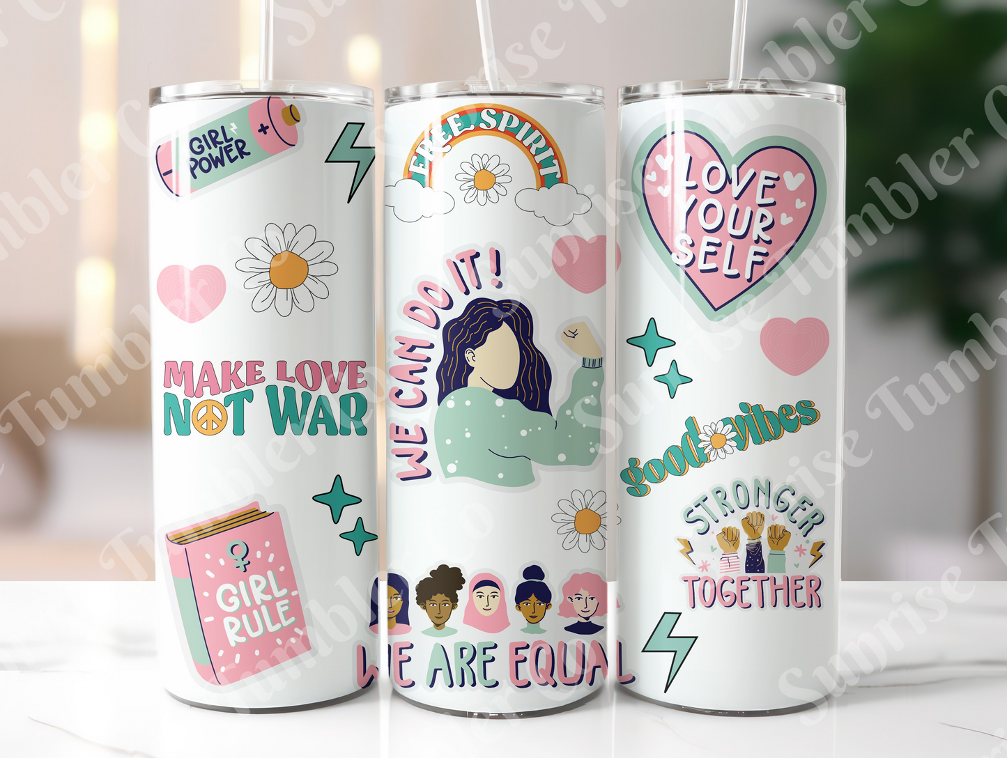 Positive and Inspirational Variety Part 4 - 20 oz and 30 oz Tumblers 9glow In The Dark Option Available)