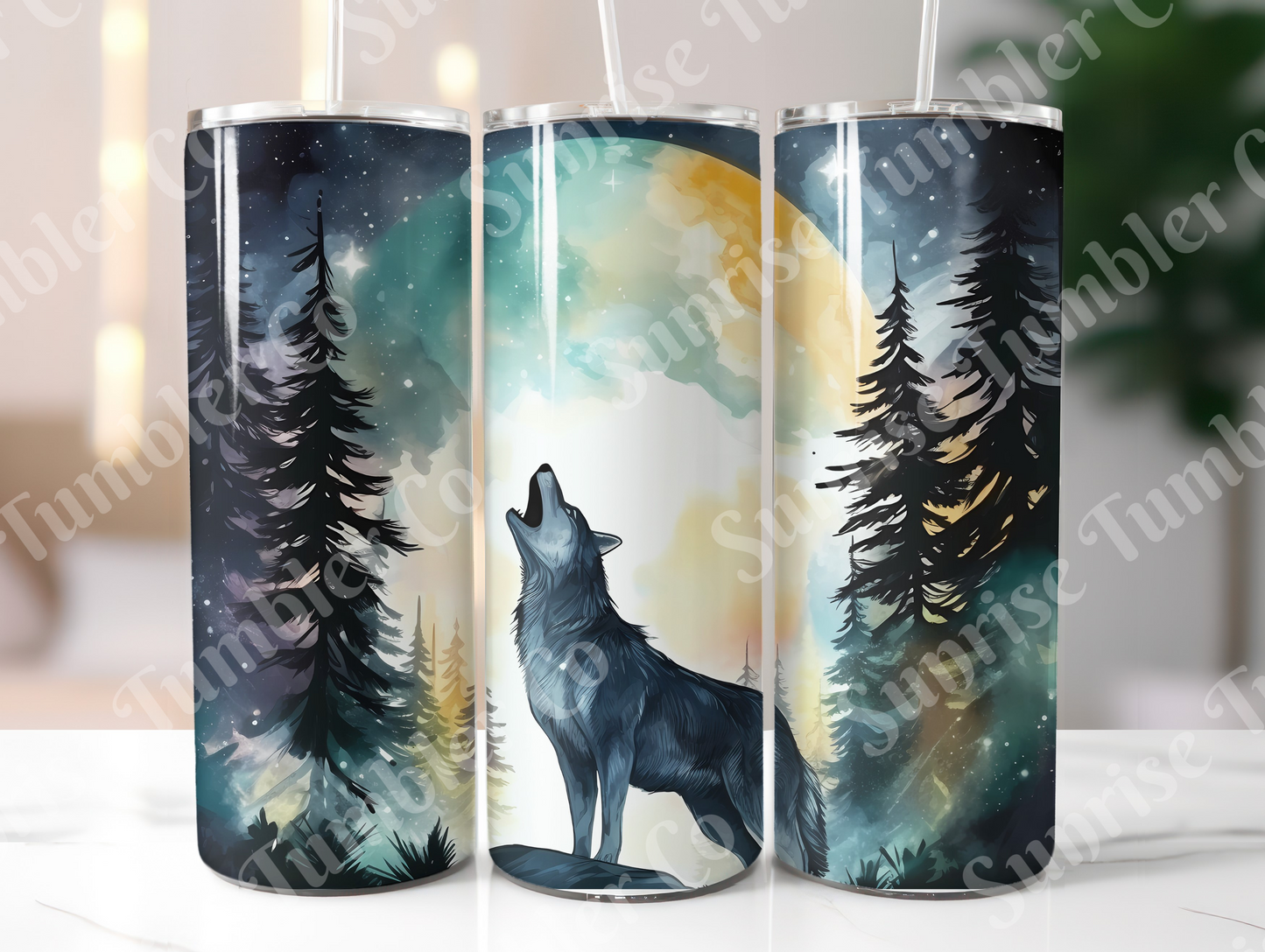 Wolf Variety Part 1 - 20oz and 30oz Tumblers (Glow In The Dark Green And Blue Available)