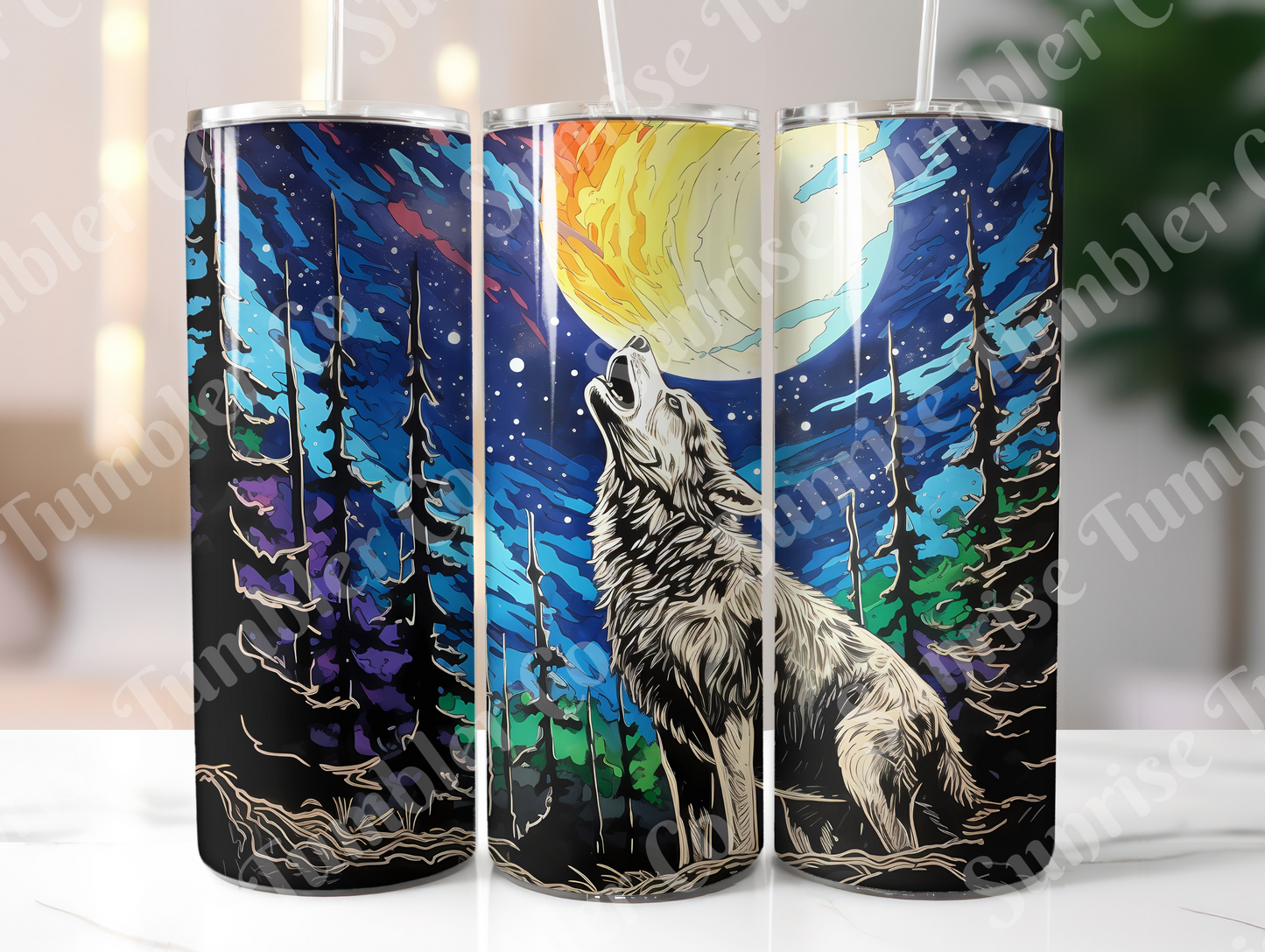 Wolf Variety Part 1 - 20oz and 30oz Tumblers (Glow In The Dark Green And Blue Available)