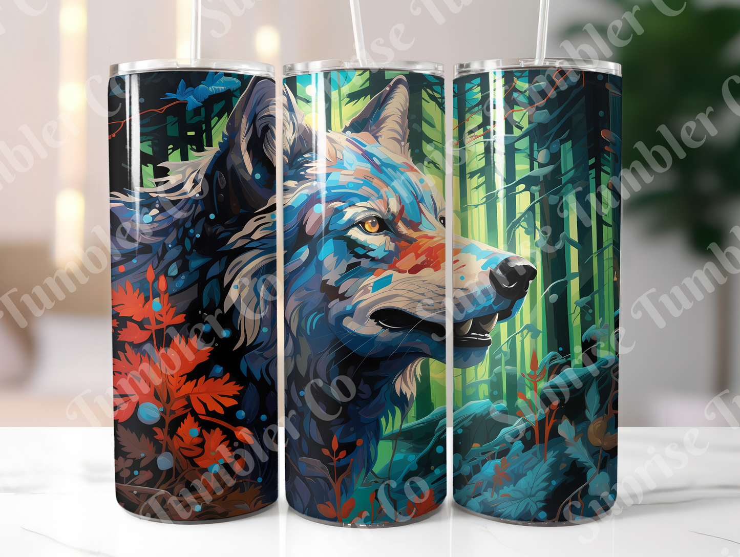 Wolf Variety Part 2 - 20oz and 30oz Tumblers (Glow In The Dark Green And Blue Available)