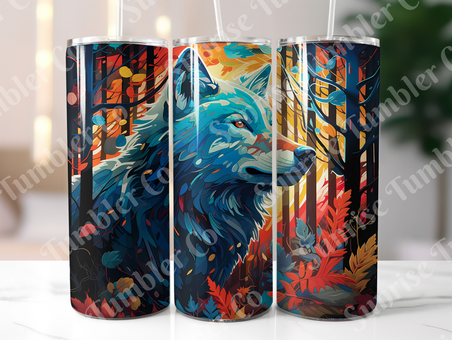 Wolf Variety Part 2 - 20oz and 30oz Tumblers (Glow In The Dark Green And Blue Available)