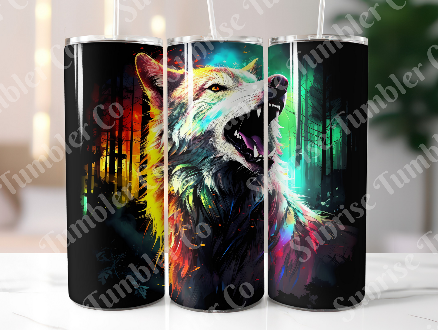 Wolf Variety Part 2 - 20oz and 30oz Tumblers (Glow In The Dark Green And Blue Available)