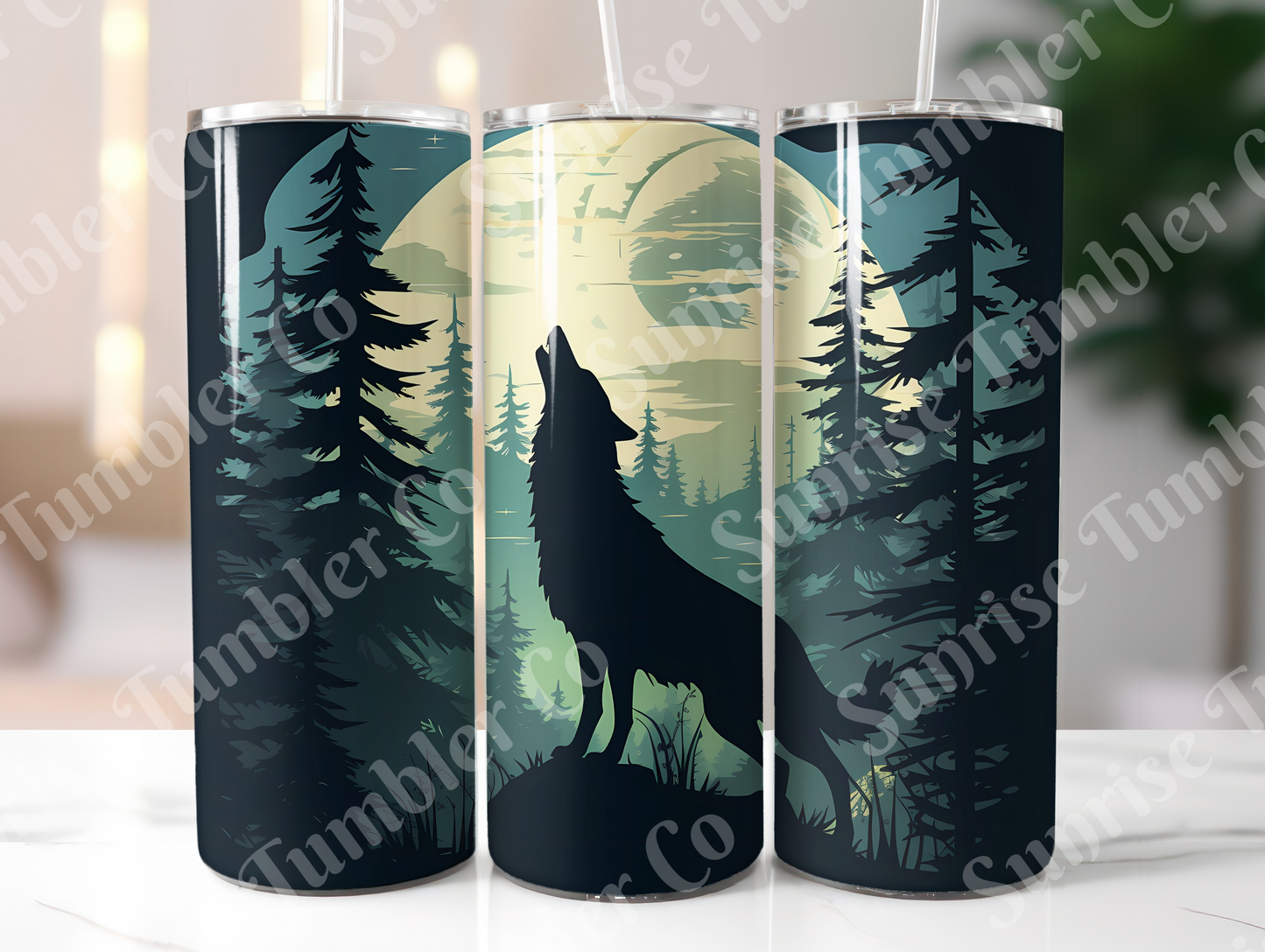 Wolf Variety Part 2 - 20oz and 30oz Tumblers (Glow In The Dark Green And Blue Available)