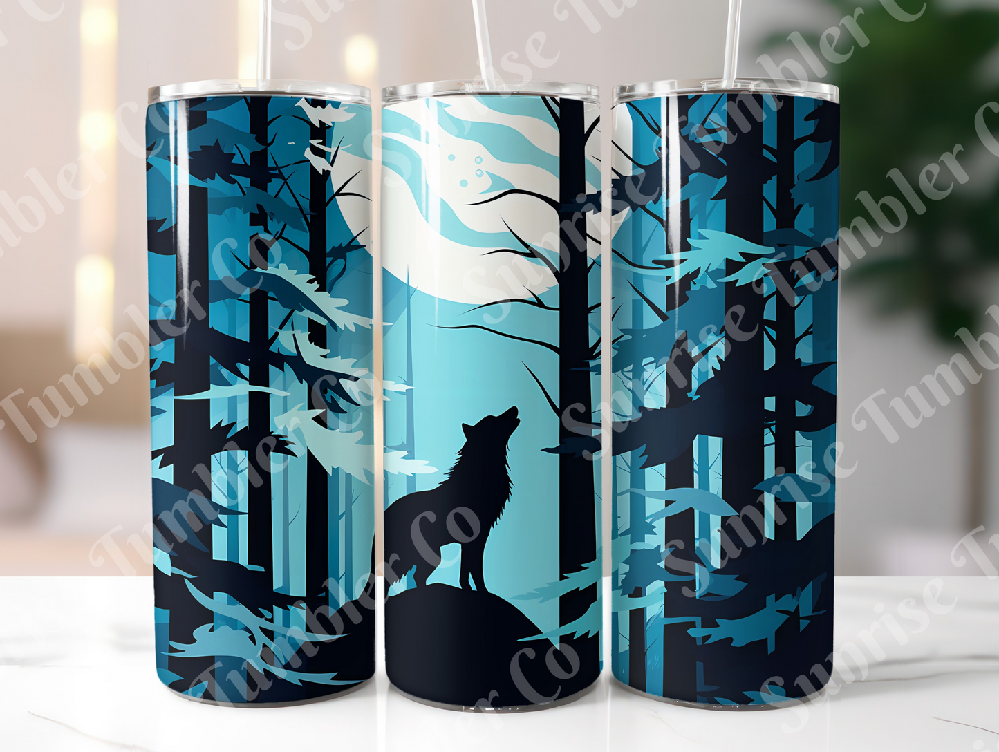 Wolf Variety Part 2 - 20oz and 30oz Tumblers (Glow In The Dark Green And Blue Available)