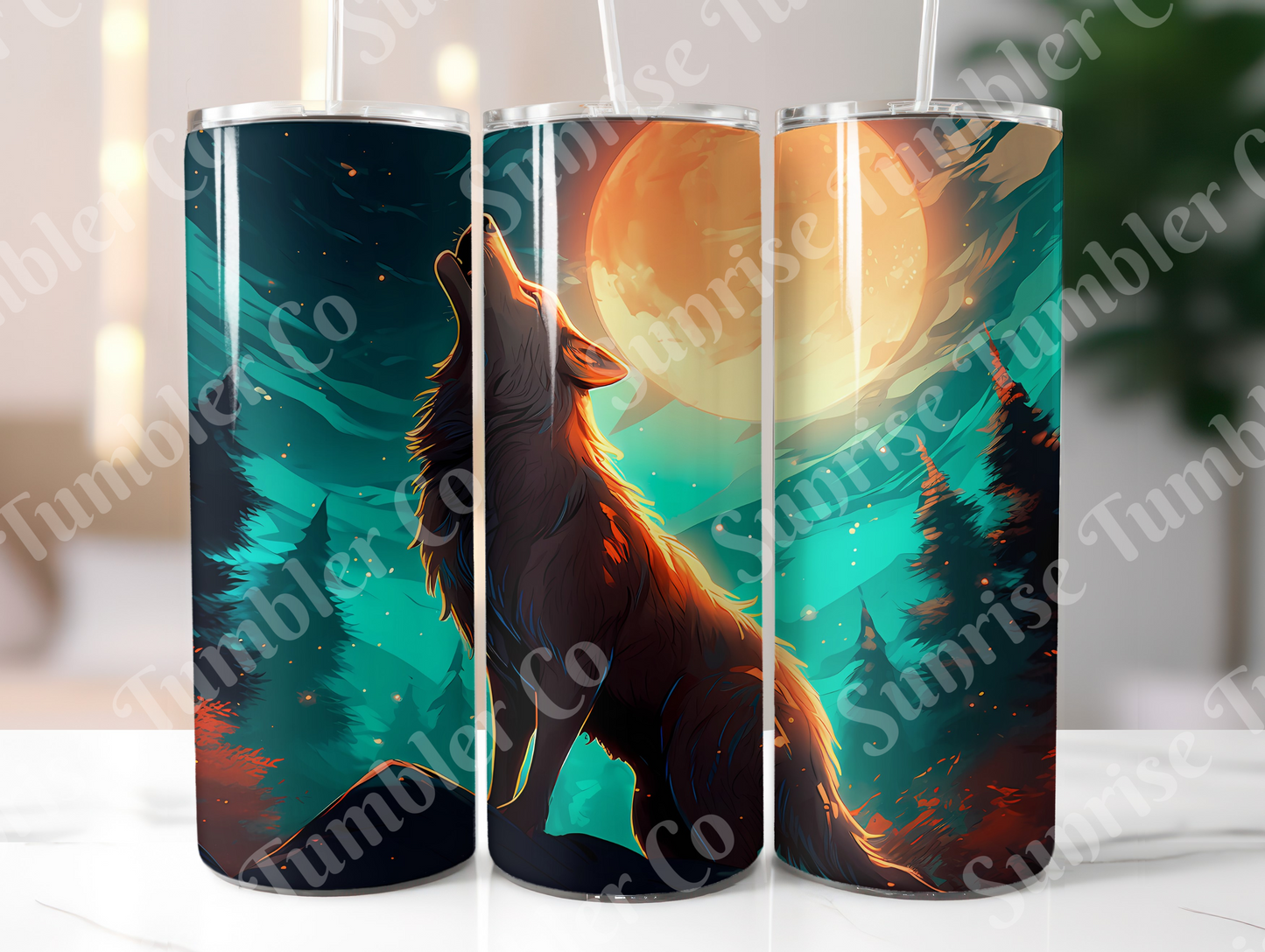 Wolf Variety Part 2 - 20oz and 30oz Tumblers (Glow In The Dark Green And Blue Available)