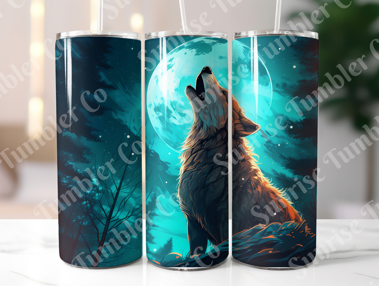 Wolf Variety Part 2 - 20oz and 30oz Tumblers (Glow In The Dark Green And Blue Available)