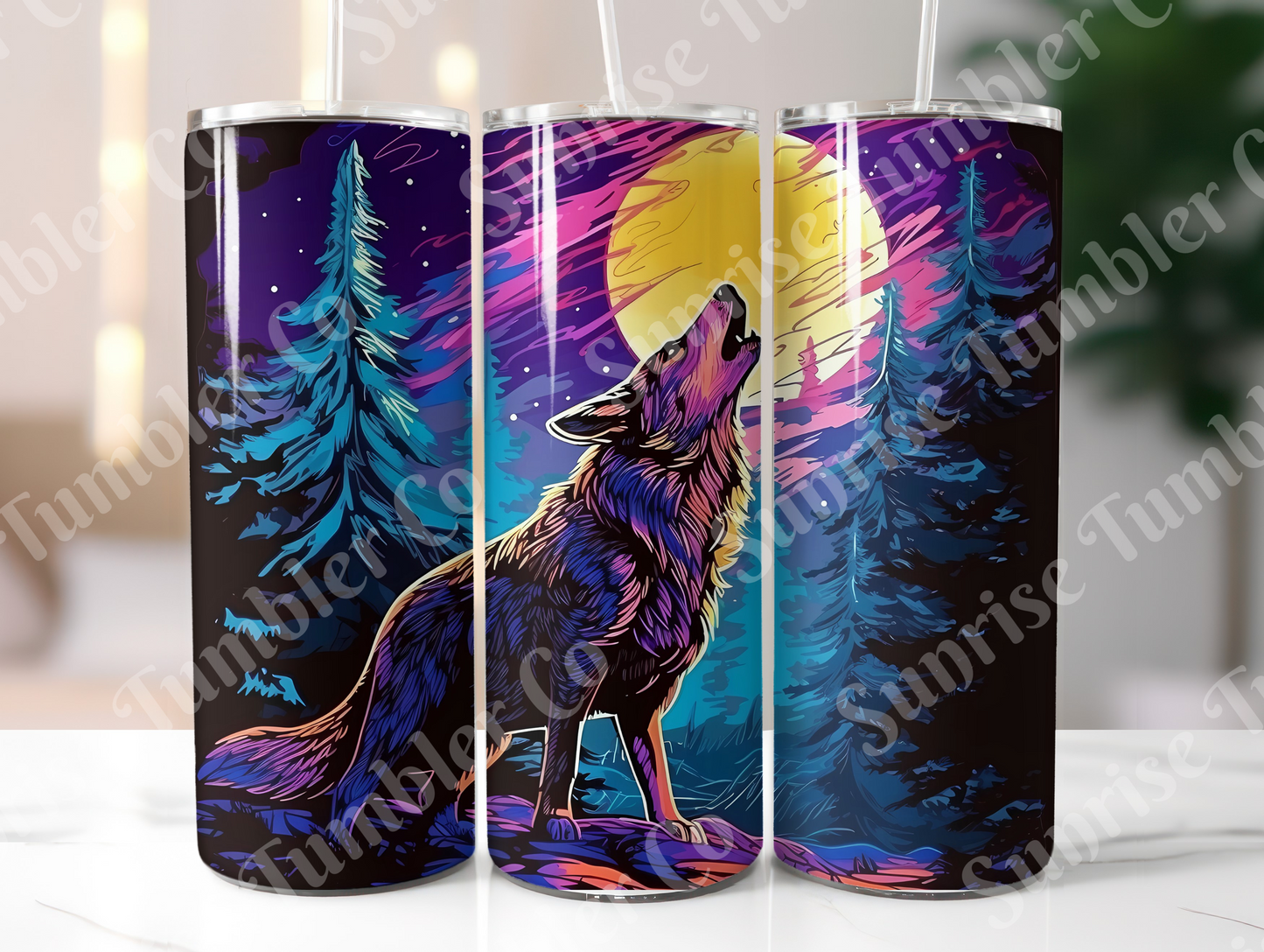Wolf Variety Part 2 - 20oz and 30oz Tumblers (Glow In The Dark Green And Blue Available)
