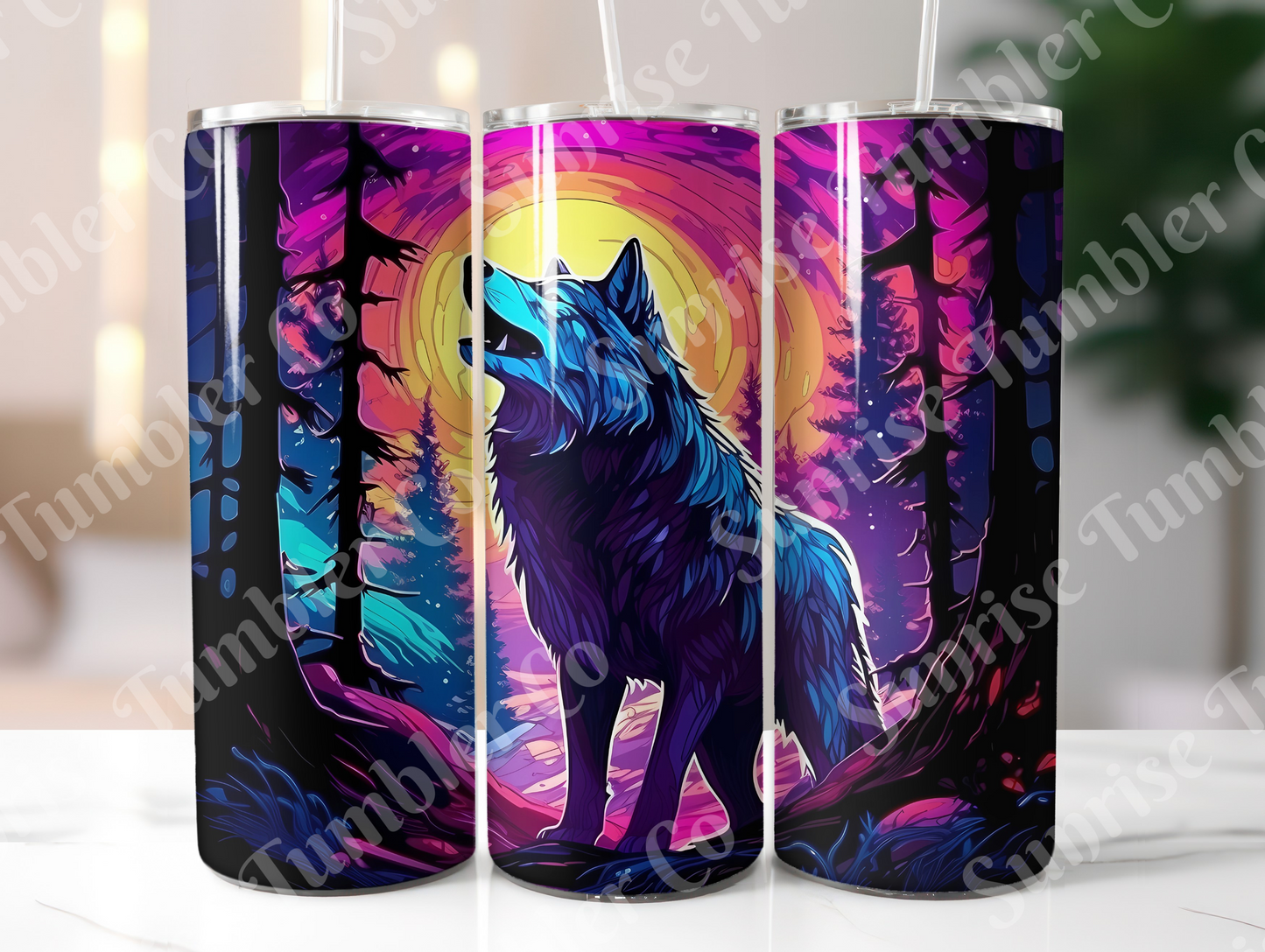 Wolf Variety Part 2 - 20oz and 30oz Tumblers (Glow In The Dark Green And Blue Available)