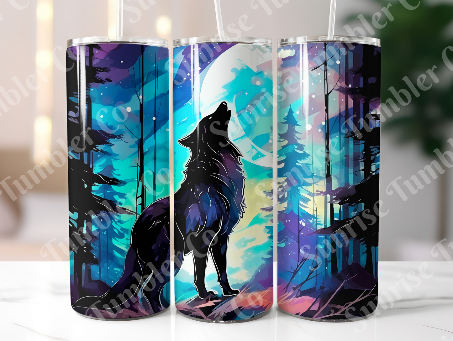 Wolf Variety Part 2 - 20oz and 30oz Tumblers (Glow In The Dark Green And Blue Available)