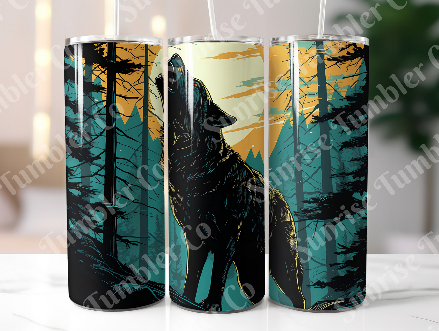 Wolf Variety Part 2 - 20oz and 30oz Tumblers (Glow In The Dark Green And Blue Available)