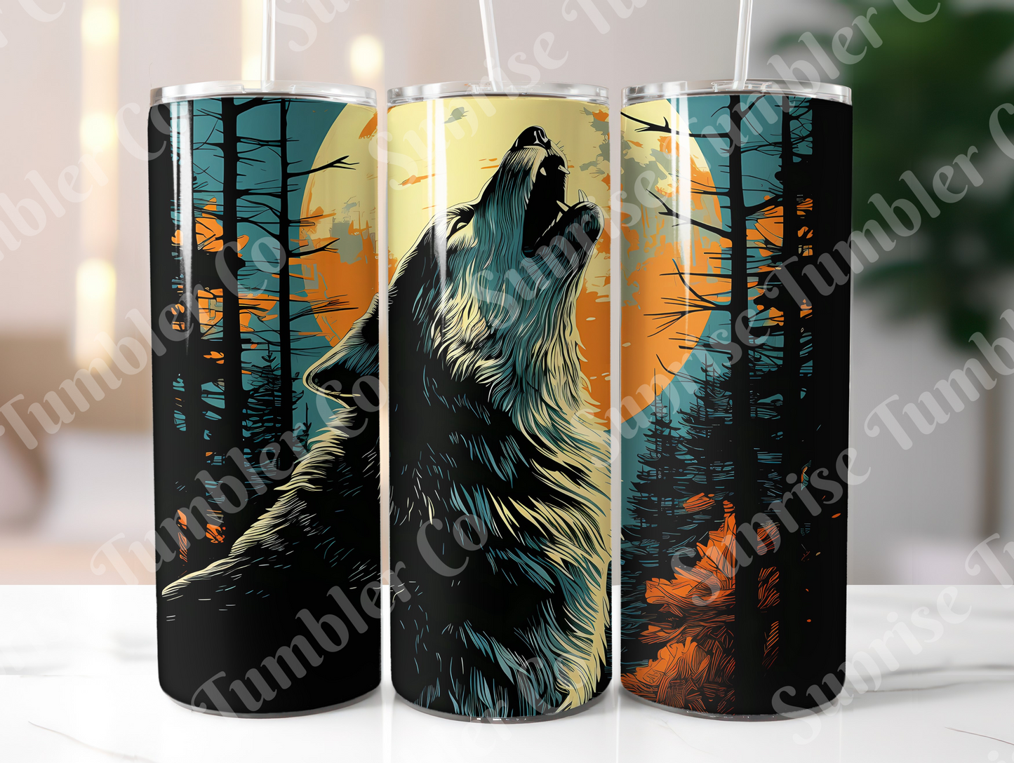 Wolf Variety Part 2 - 20oz and 30oz Tumblers (Glow In The Dark Green And Blue Available)