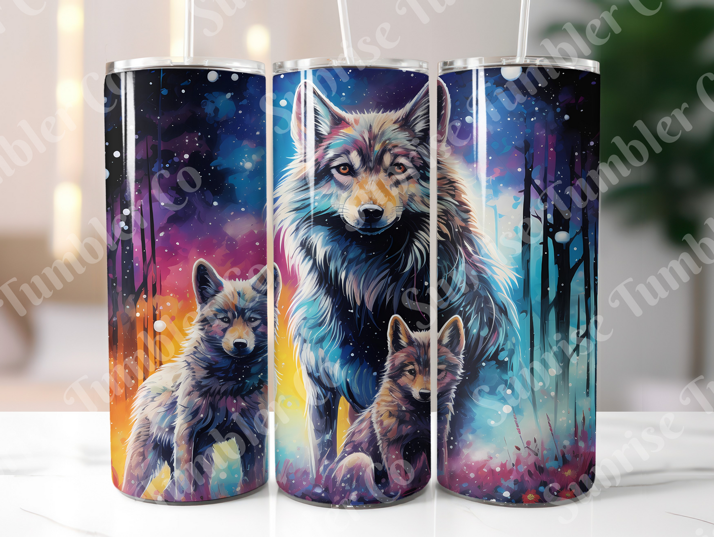 Wolf Variety Part 2 - 20oz and 30oz Tumblers (Glow In The Dark Green And Blue Available)