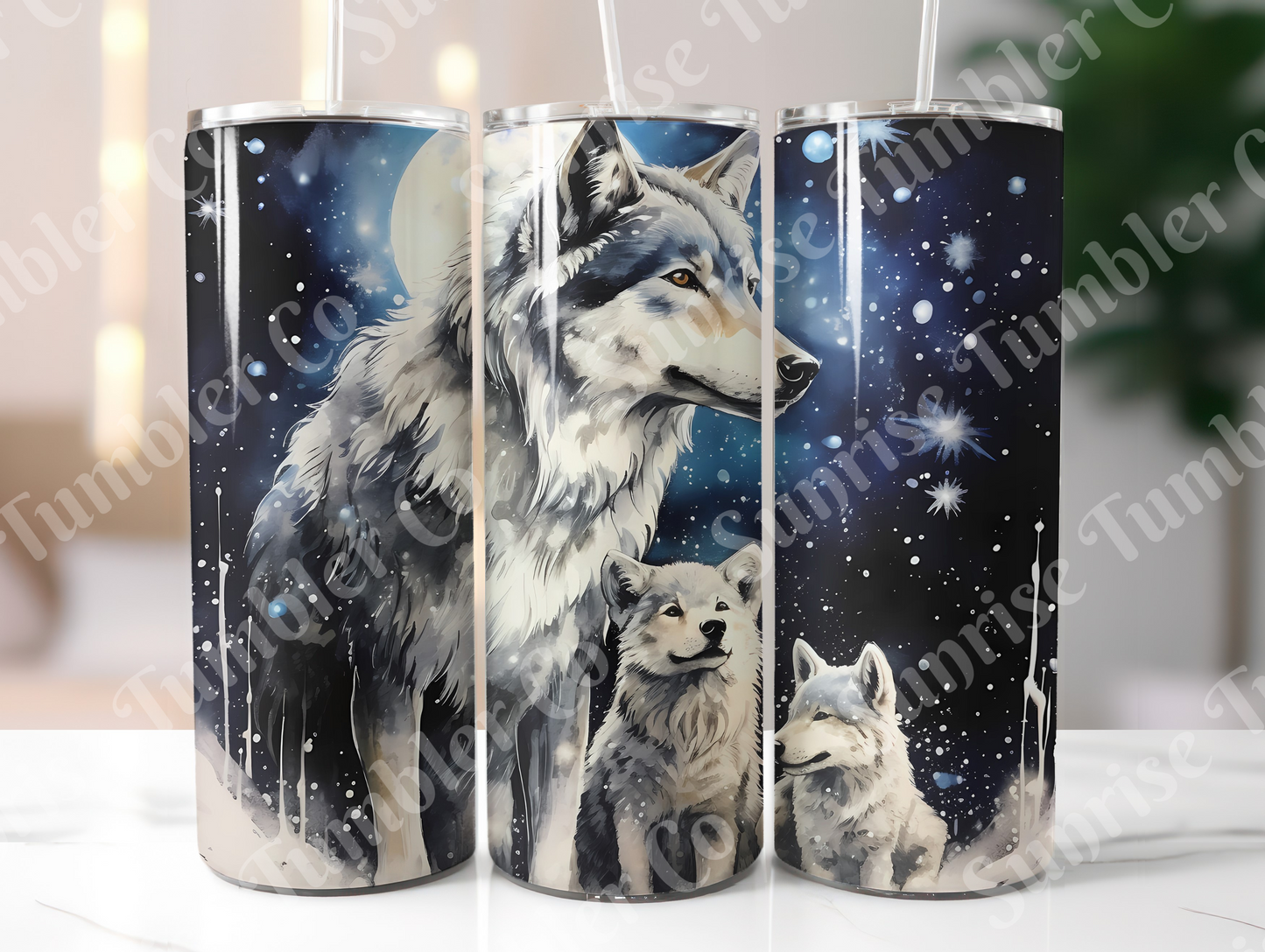 Wolf Variety Part 2 - 20oz and 30oz Tumblers (Glow In The Dark Green And Blue Available)
