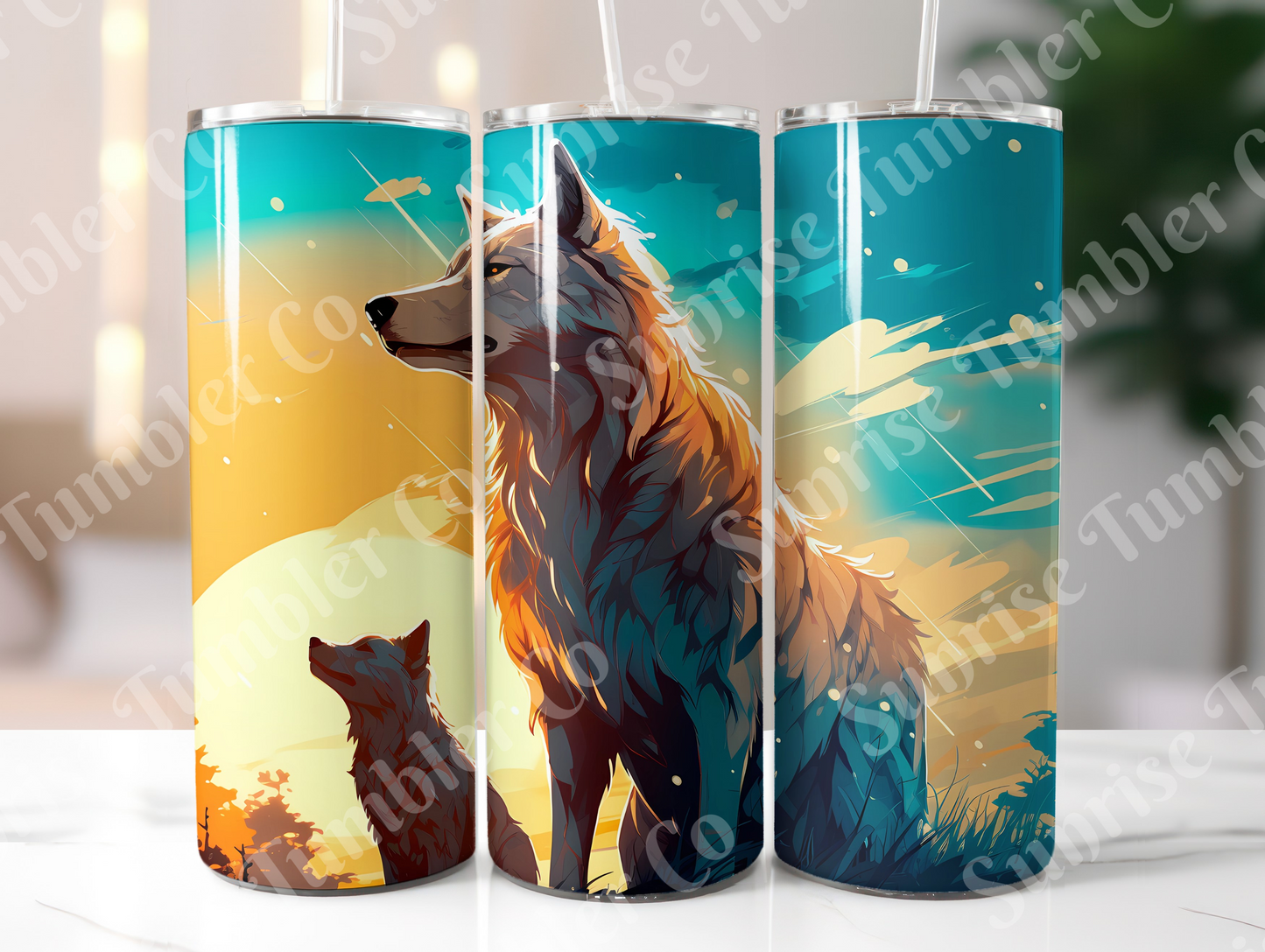 Wolf Variety Part 2 - 20oz and 30oz Tumblers (Glow In The Dark Green And Blue Available)