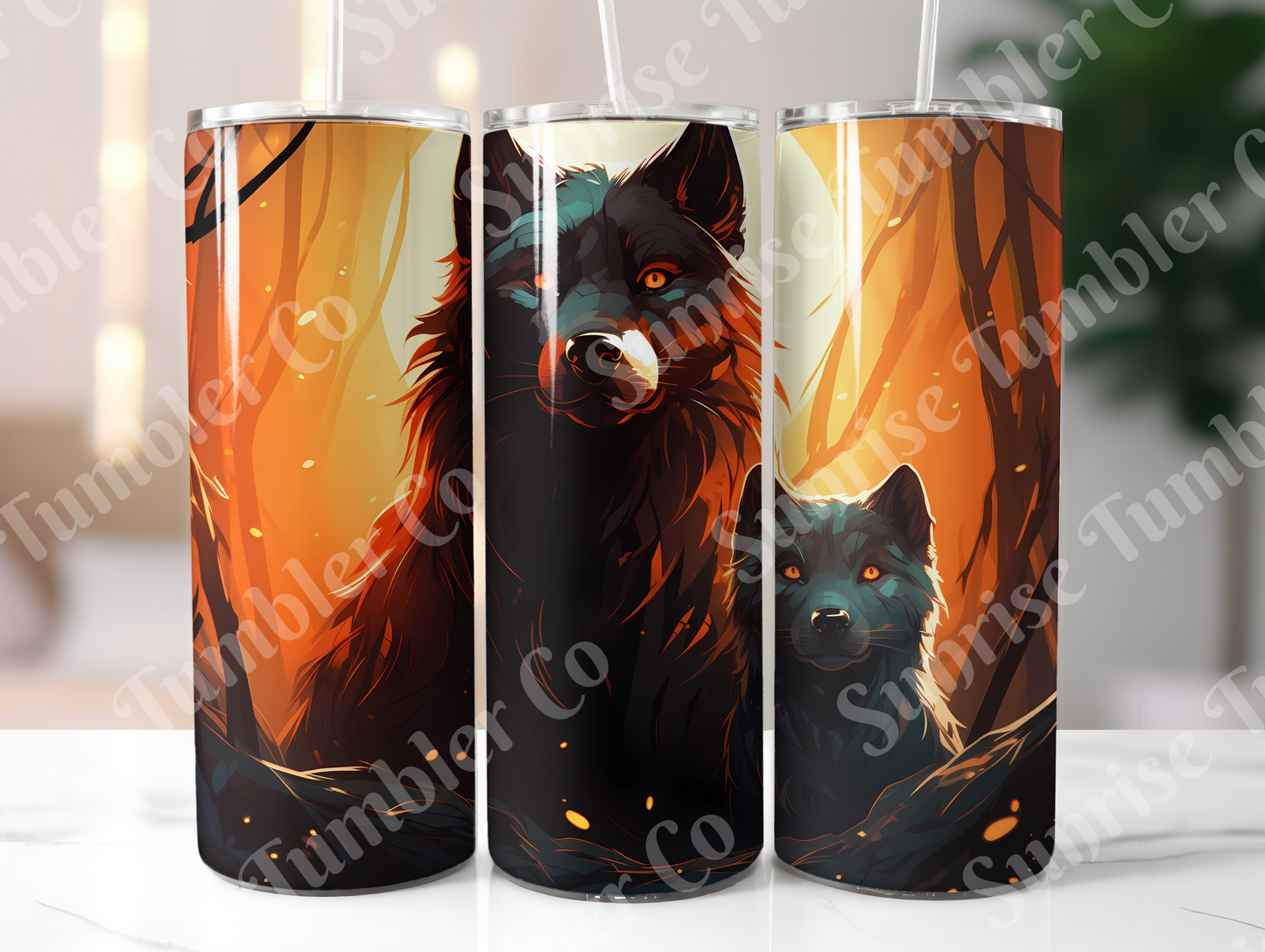 Wolf Variety Part 2 - 20oz and 30oz Tumblers (Glow In The Dark Green And Blue Available)
