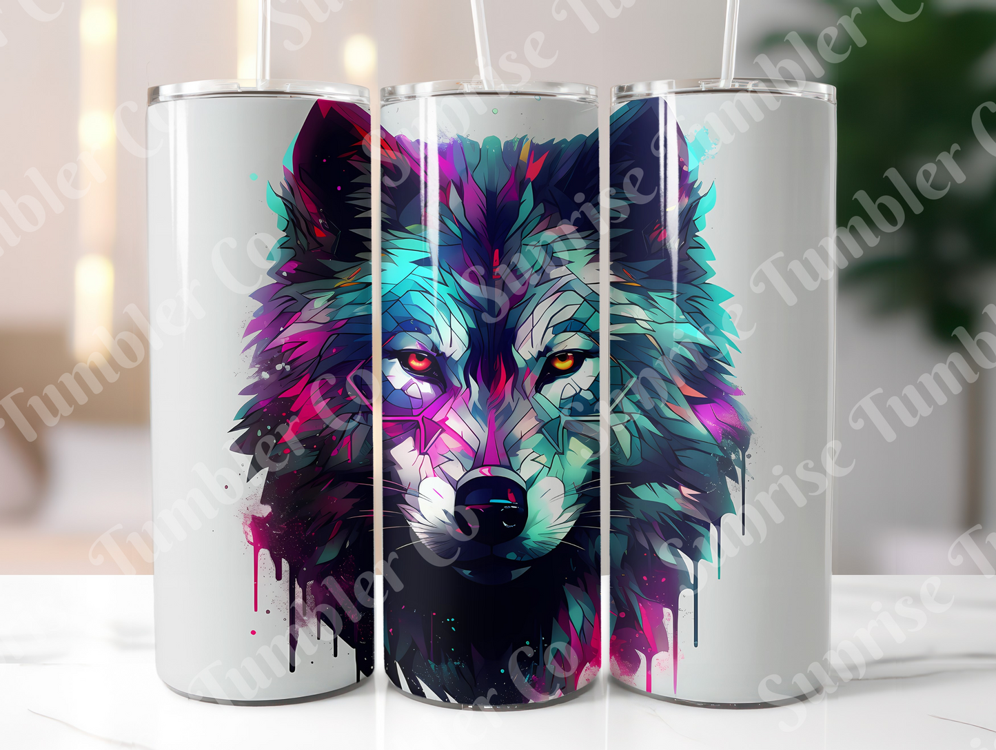 Wolf Variety Part 2 - 20oz and 30oz Tumblers (Glow In The Dark Green And Blue Available)