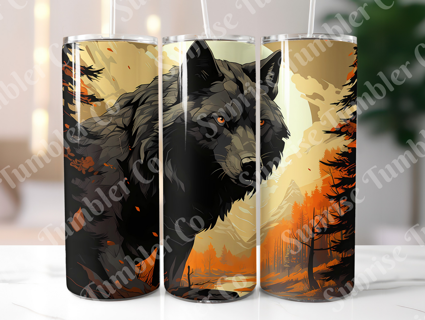 Wolf Variety Part 3 - 20oz and 30oz Tumblers (Glow In The Dark Green And Blue Available)