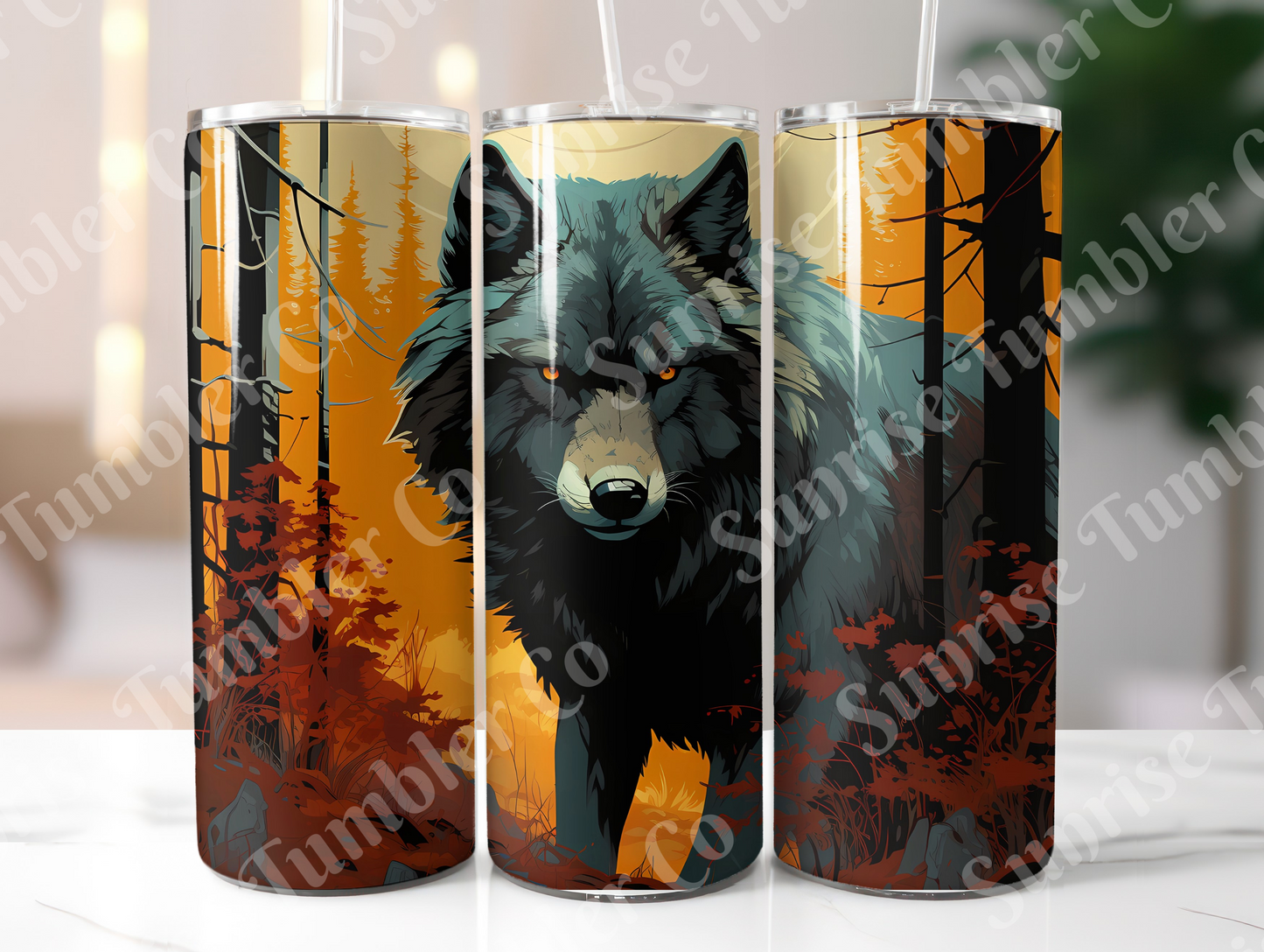 Wolf Variety Part 3 - 20oz and 30oz Tumblers (Glow In The Dark Green And Blue Available)