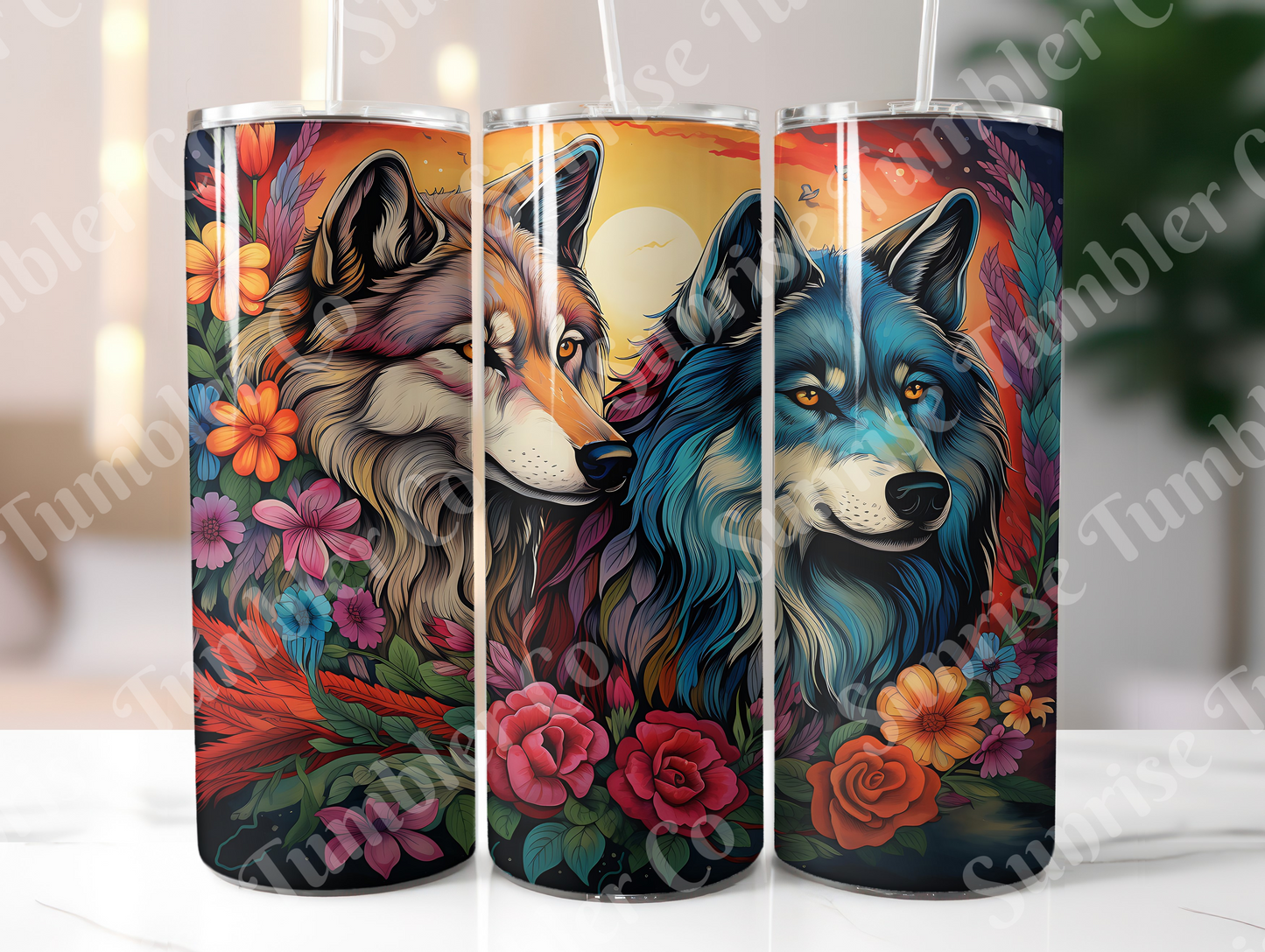 Wolf Variety Part 1 - 20oz and 30oz Tumblers (Glow In The Dark Green And Blue Available)