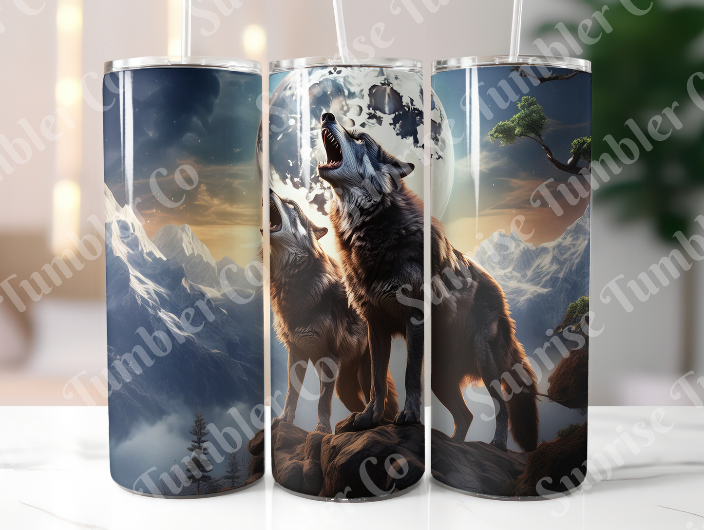 Wolf Variety Part 3 - 20oz and 30oz Tumblers (Glow In The Dark Green And Blue Available)
