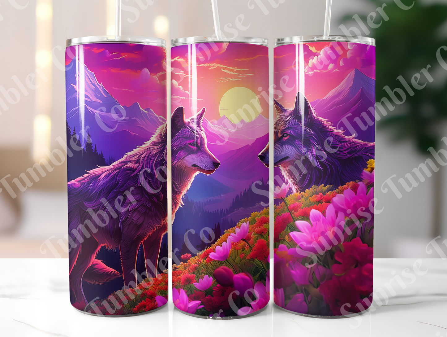 Wolf Variety Part 3 - 20oz and 30oz Tumblers (Glow In The Dark Green And Blue Available)