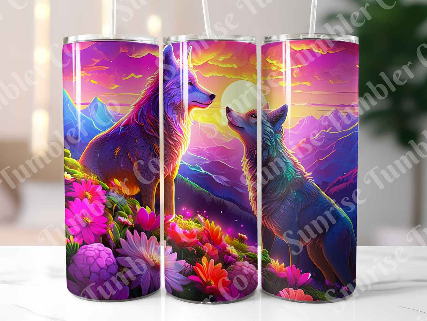 Wolf Variety Part 3 - 20oz and 30oz Tumblers (Glow In The Dark Green And Blue Available)