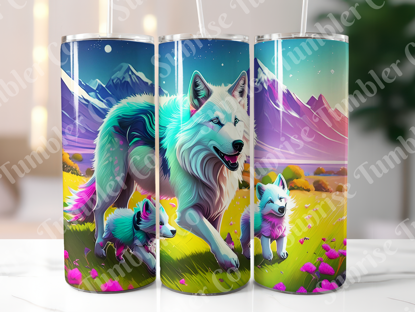 Wolf Variety Part 3 - 20oz and 30oz Tumblers (Glow In The Dark Green And Blue Available)