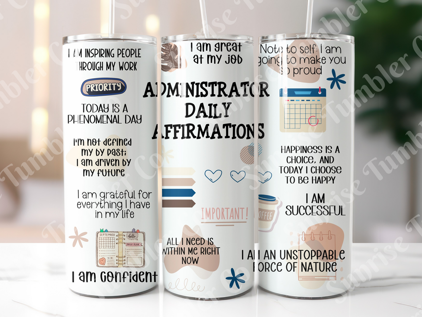 Positive and Inspirational Sayings Variety Part 3 - 20 oz and 30 oz Tumblers (Glow In The Dark Options Available)