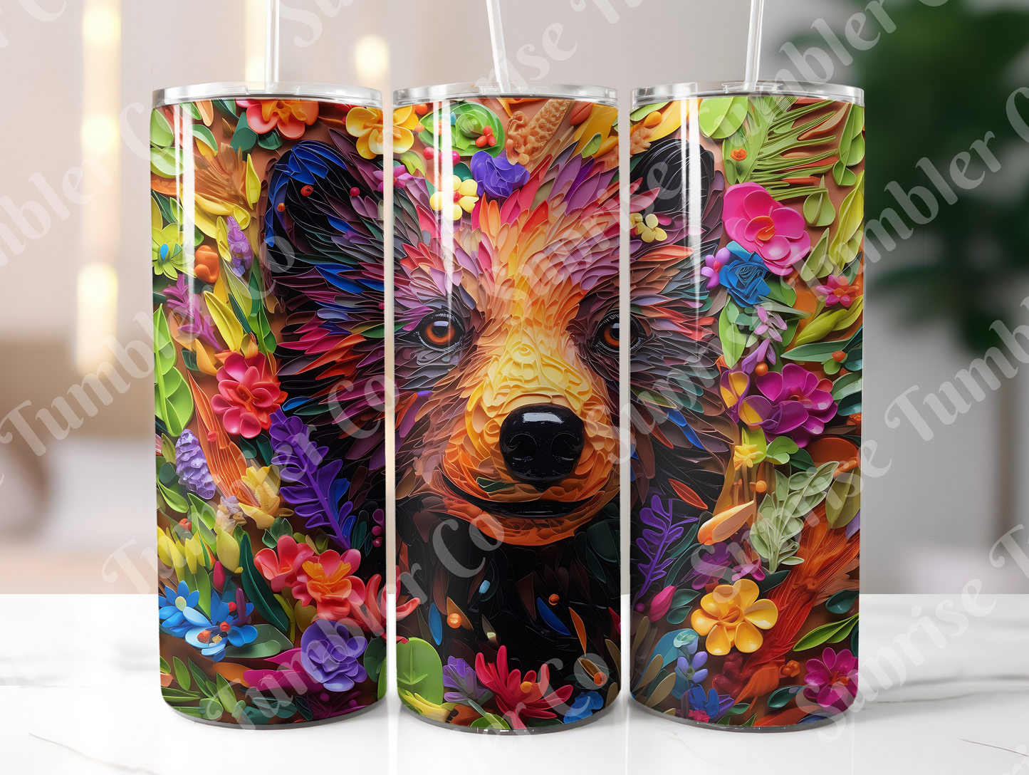 Bear Variety - 20oz and 30oz Tumblers (Glow In The Dark Green And Blue Available)