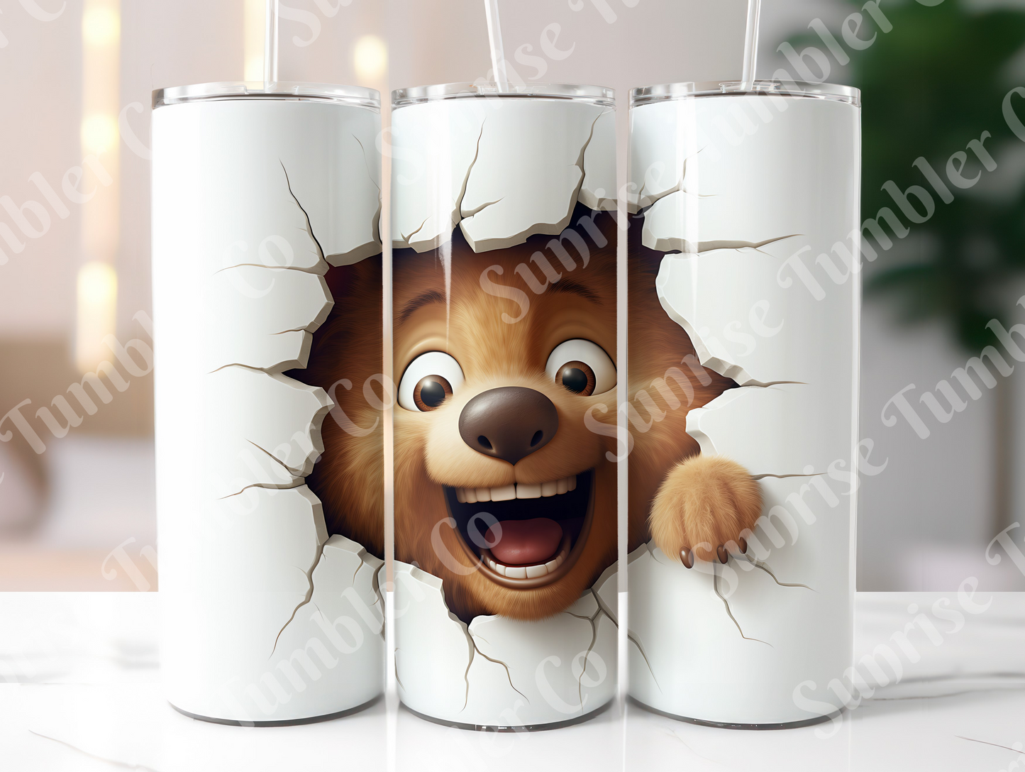 Bear Variety - 20oz and 30oz Tumblers (Glow In The Dark Green And Blue Available)