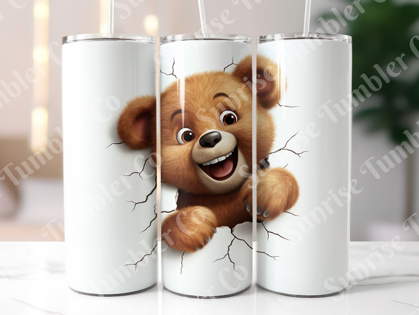 Bear Variety - 20oz and 30oz Tumblers (Glow In The Dark Green And Blue Available)