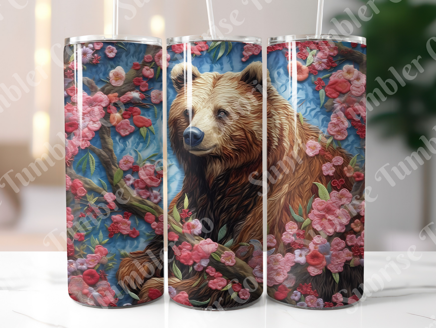 Bear Variety - 20oz and 30oz Tumblers (Glow In The Dark Green And Blue Available)