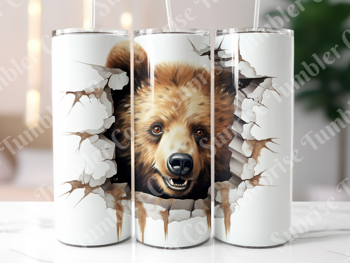 Bear Variety - 20oz and 30oz Tumblers (Glow In The Dark Green And Blue Available)