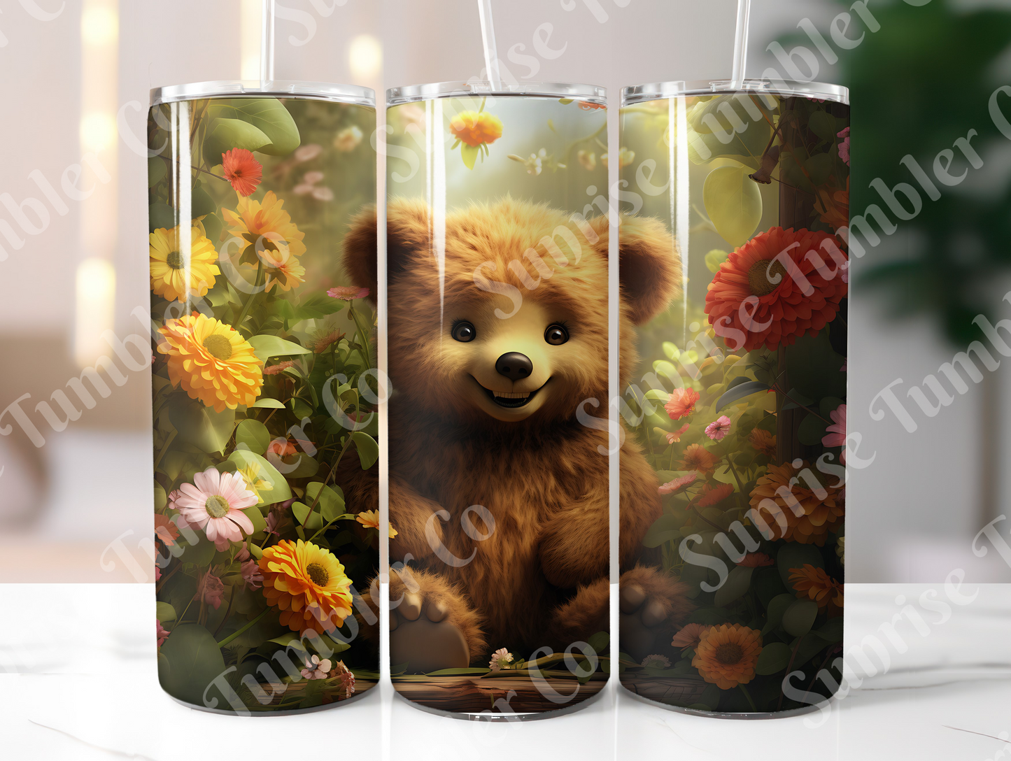 Bear Variety - 20oz and 30oz Tumblers (Glow In The Dark Green And Blue Available)