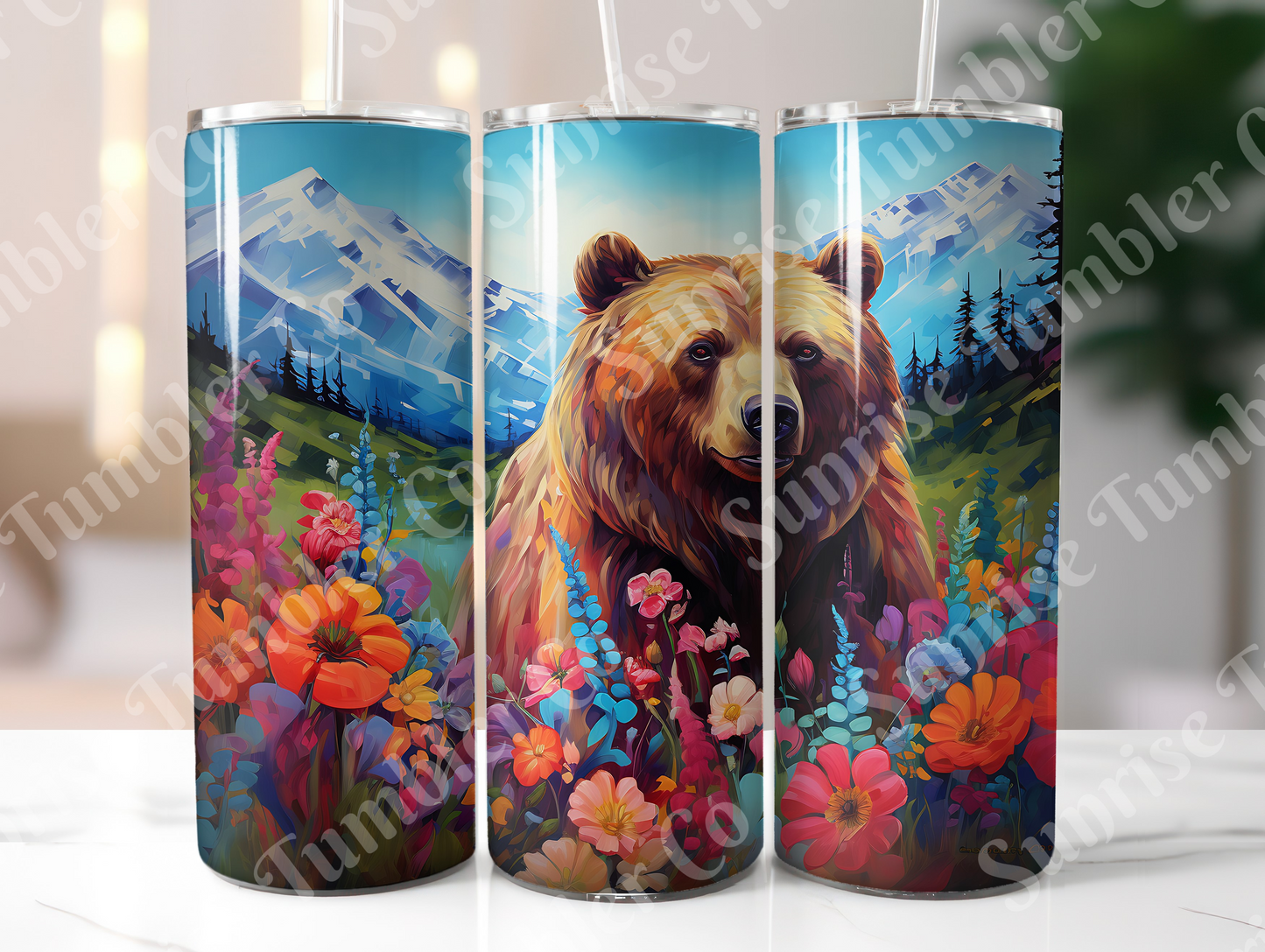 Bear Variety - 20oz and 30oz Tumblers (Glow In The Dark Green And Blue Available)
