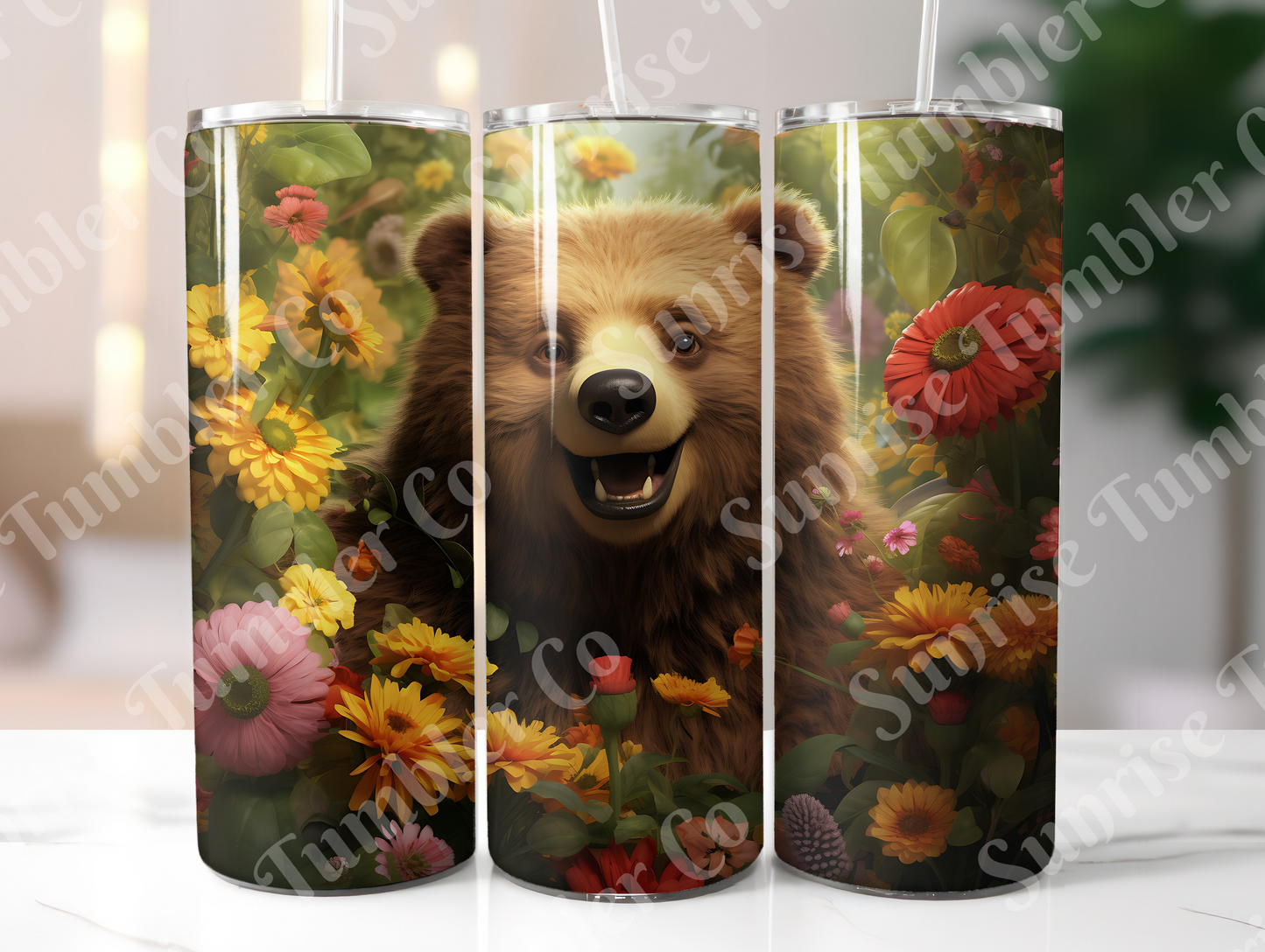 Bear Variety - 20oz and 30oz Tumblers (Glow In The Dark Green And Blue Available)