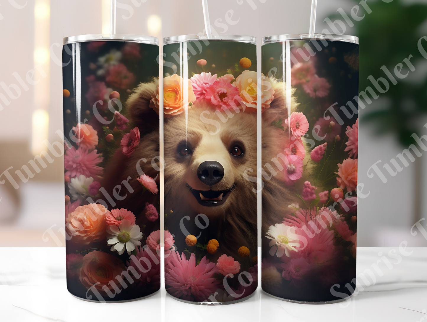 Bear Variety - 20oz and 30oz Tumblers (Glow In The Dark Green And Blue Available)