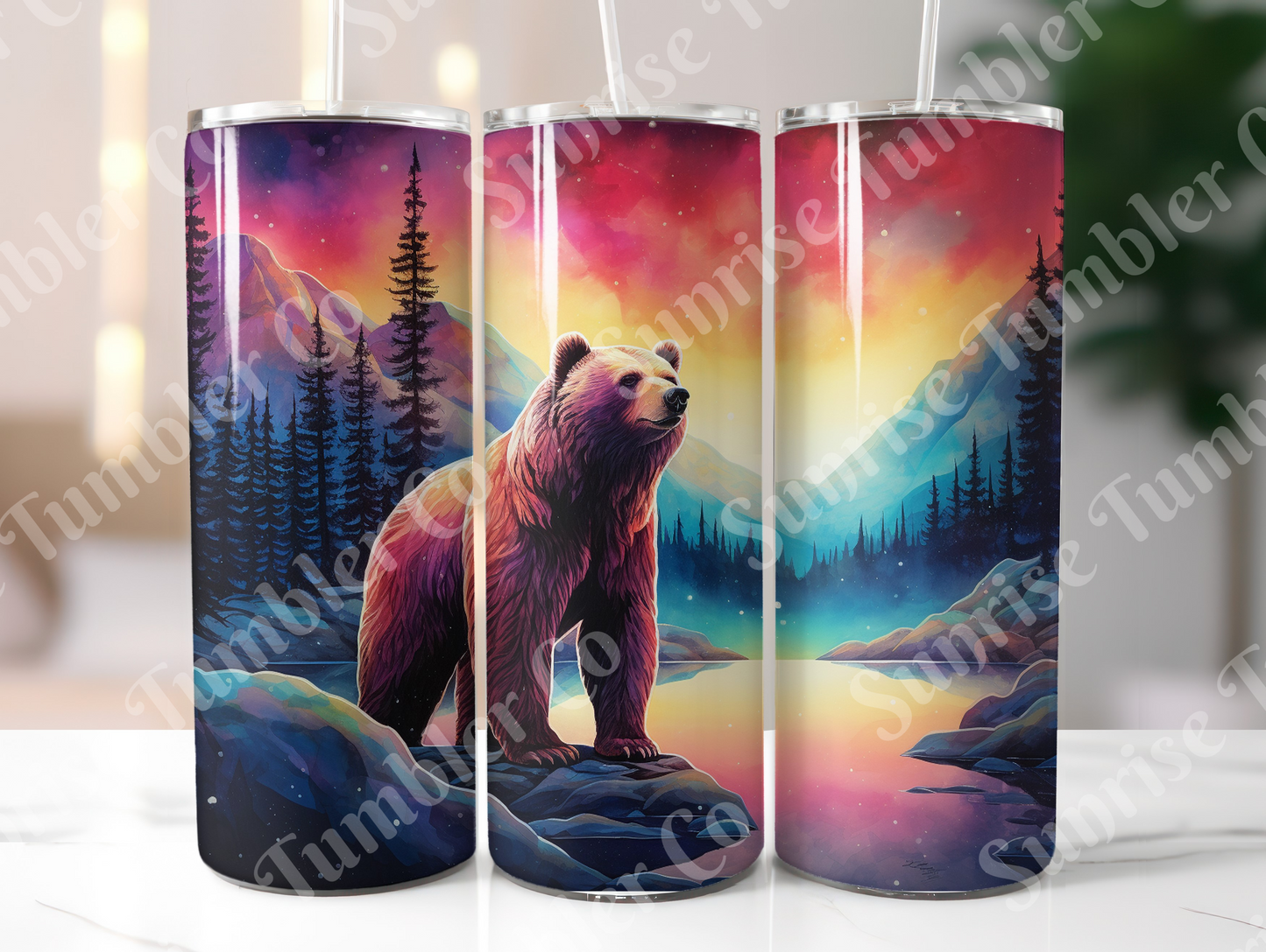 Bear Variety - 20oz and 30oz Tumblers (Glow In The Dark Green And Blue Available)