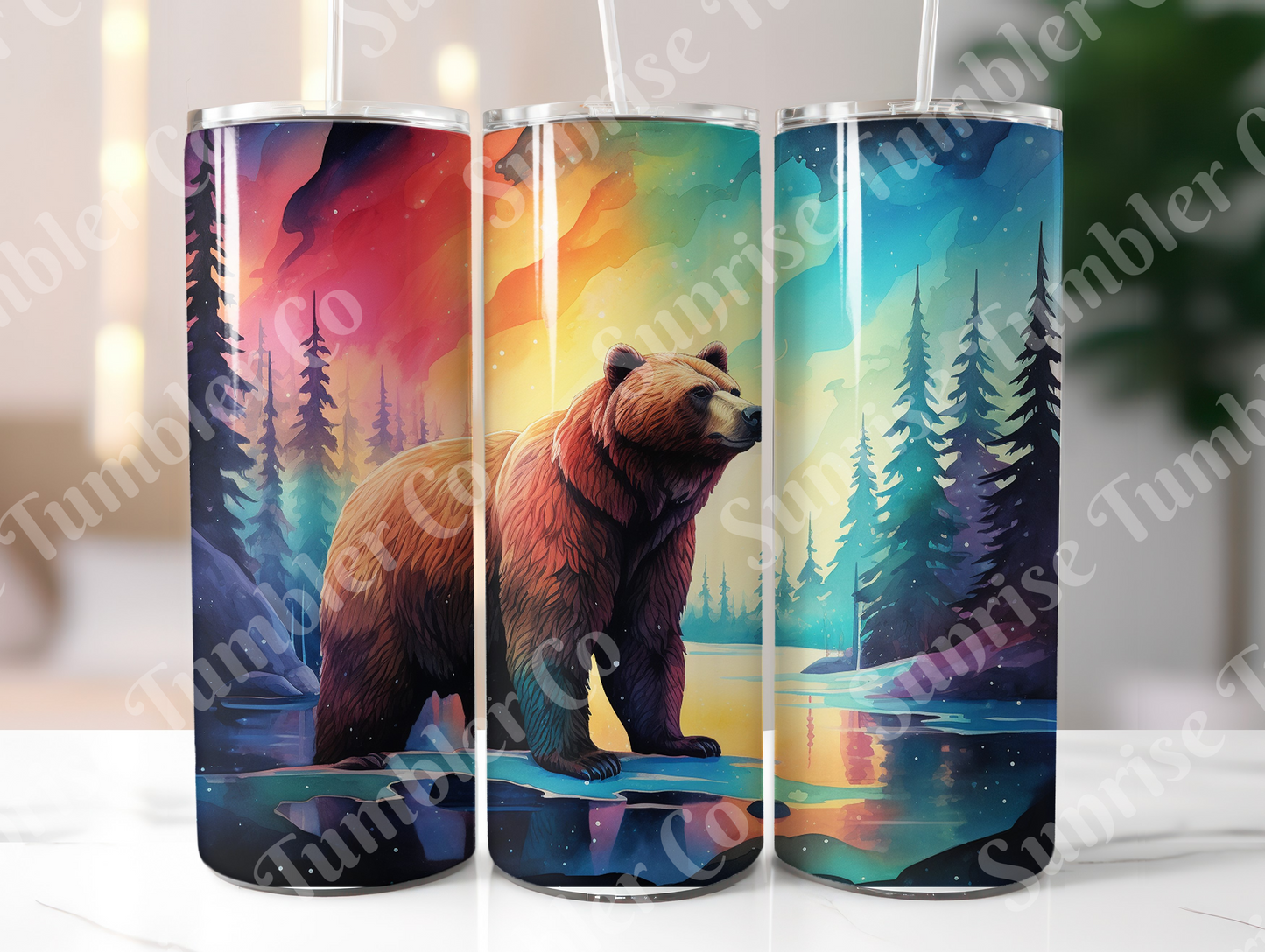 Bear Variety - 20oz and 30oz Tumblers (Glow In The Dark Green And Blue Available)