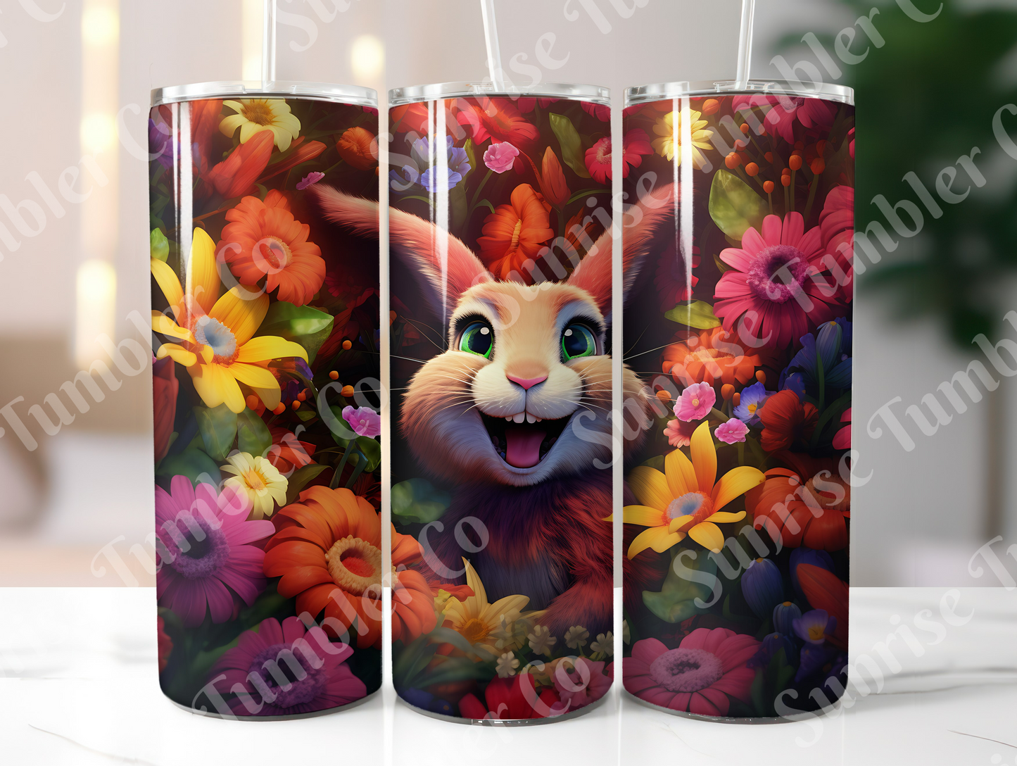 Rabbit and Bunny Variety - 20 oz and 30 oz Tumbler (Glow In The Dark Option Available)