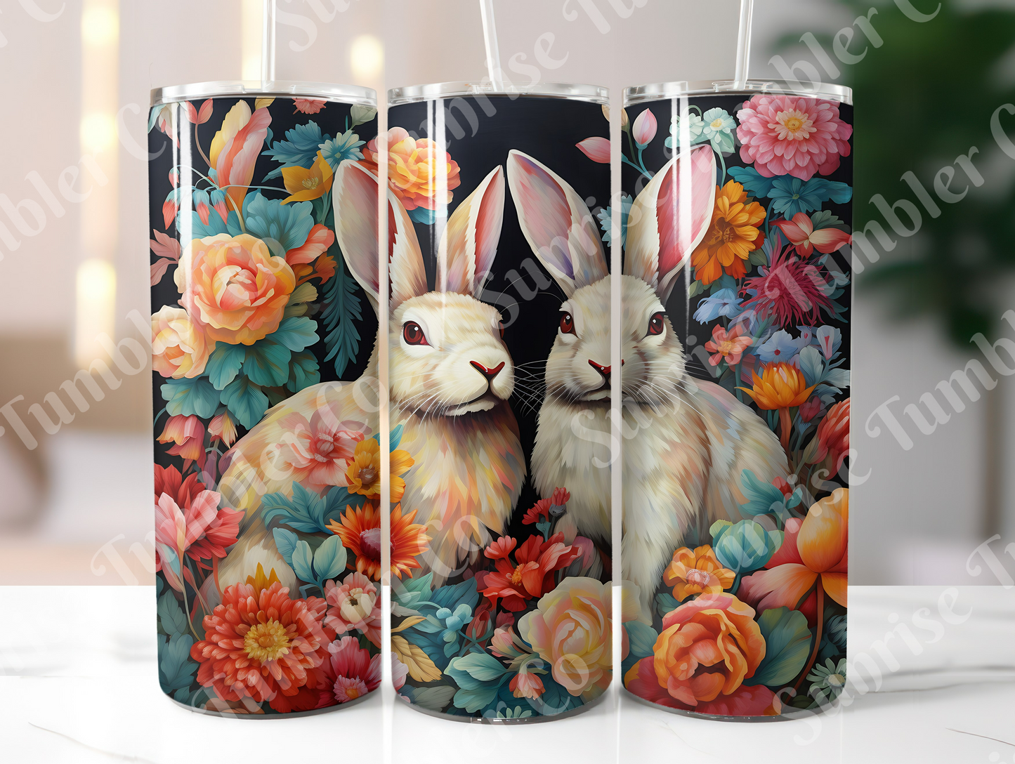 Rabbit and Bunny Variety - 20 oz and 30 oz Tumbler (Glow In The Dark Option Available)