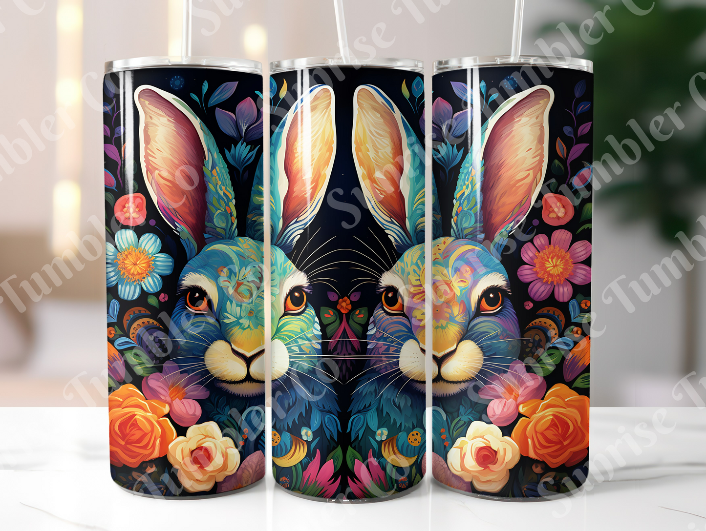 Rabbit and Bunny Variety - 20 oz and 30 oz Tumbler (Glow In The Dark Option Available)