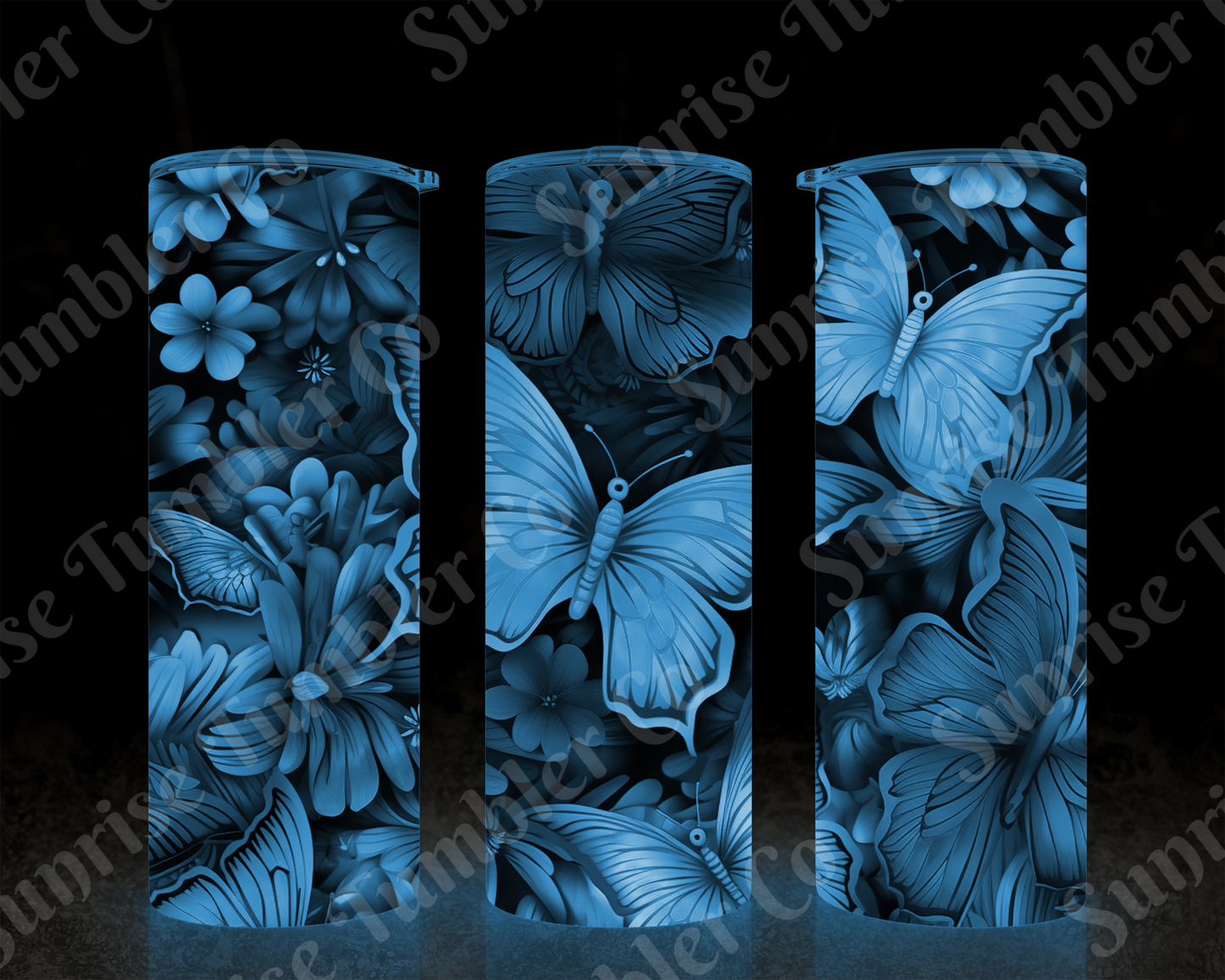 Butterflies Variety Part 3 - 20 oz and 30 oz Tumblers (Glow In The Dark Options Available)