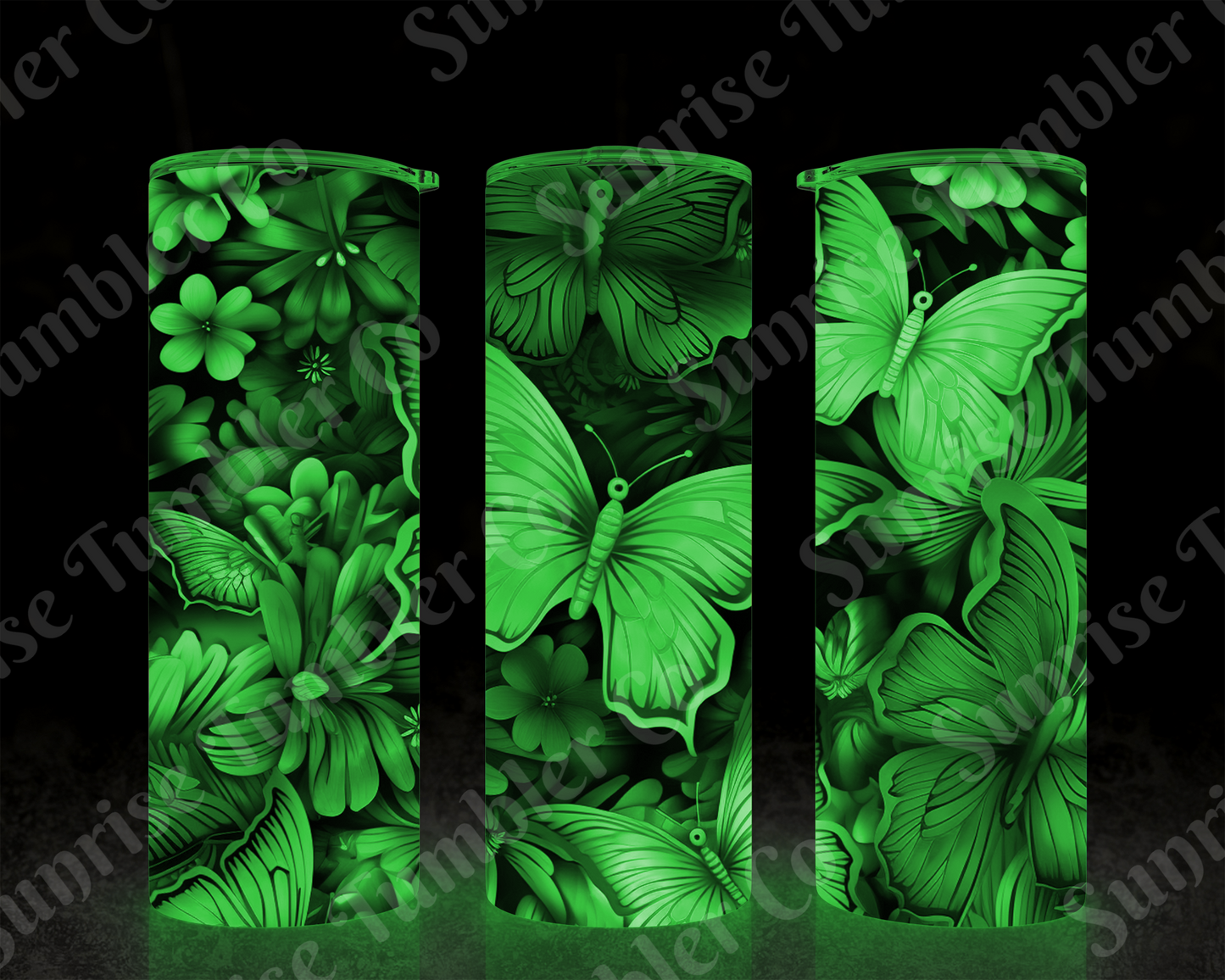 Butterflies Variety Part 3 - 20 oz and 30 oz Tumblers (Glow In The Dark Options Available)