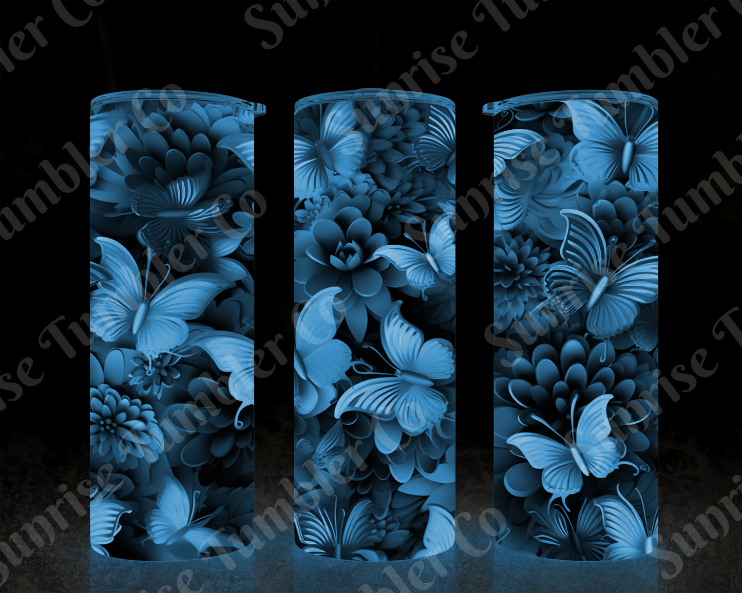 Butterflies Variety Part 3 - 20 oz and 30 oz Tumblers (Glow In The Dark Options Available)