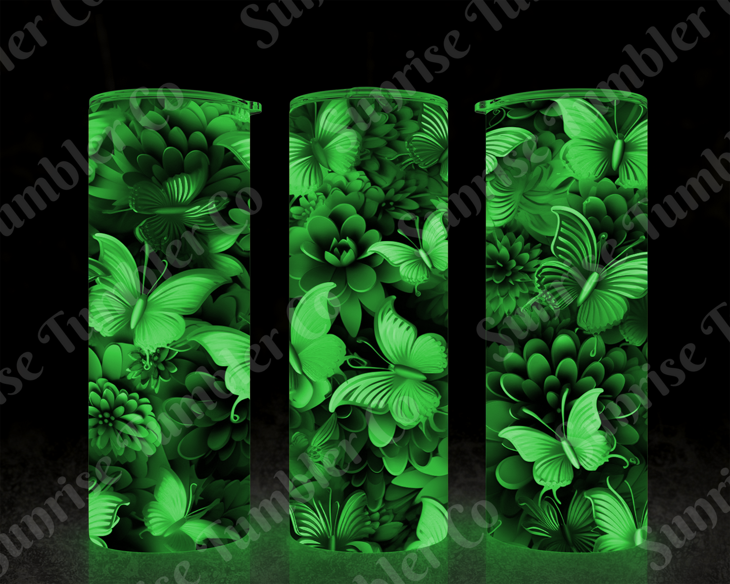 Butterflies Variety Part 3 - 20 oz and 30 oz Tumblers (Glow In The Dark Options Available)