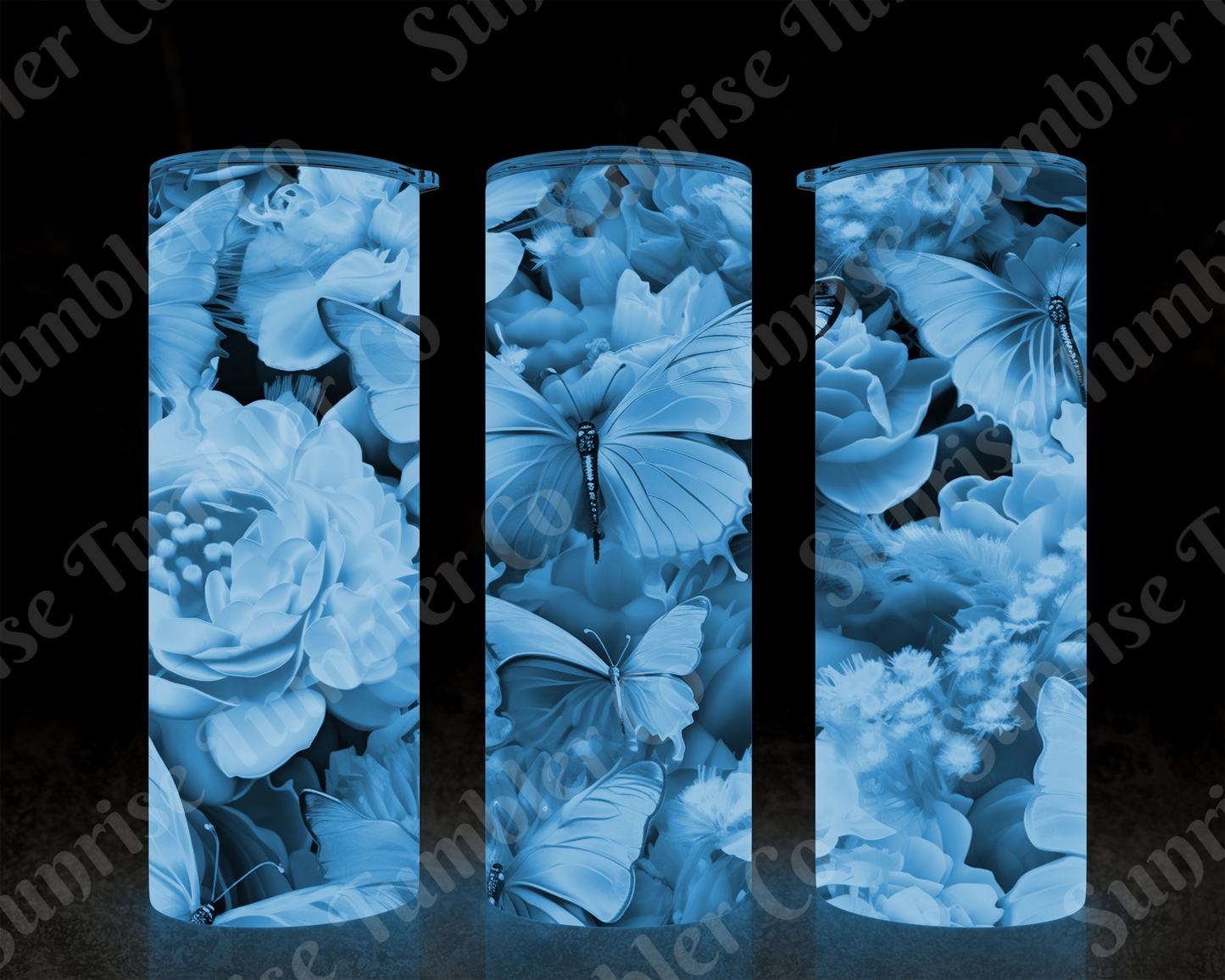 Butterflies Variety Part 3 - 20 oz and 30 oz Tumblers (Glow In The Dark Options Available)