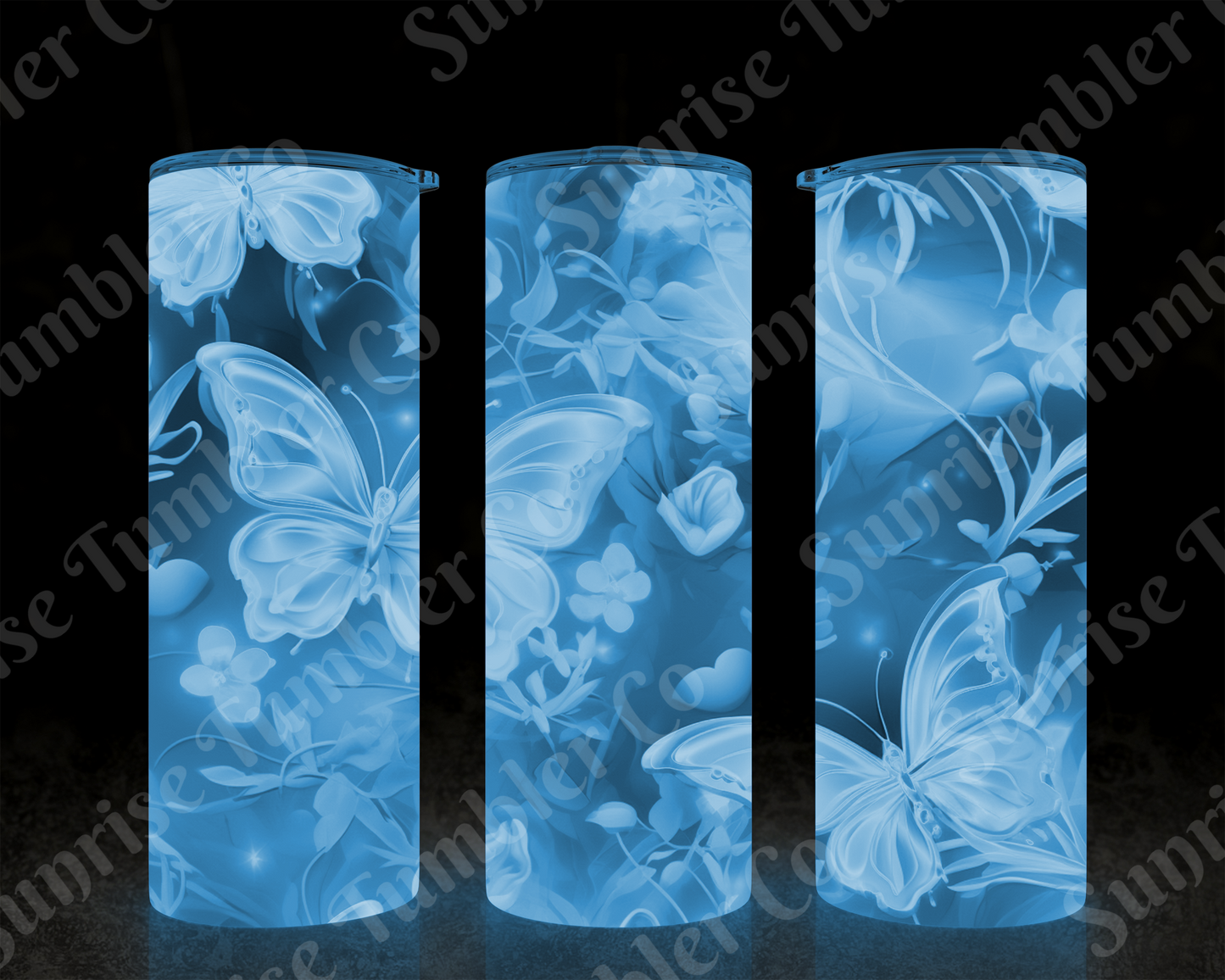 Butterflies Variety Part 3 - 20 oz and 30 oz Tumblers (Glow In The Dark Options Available)