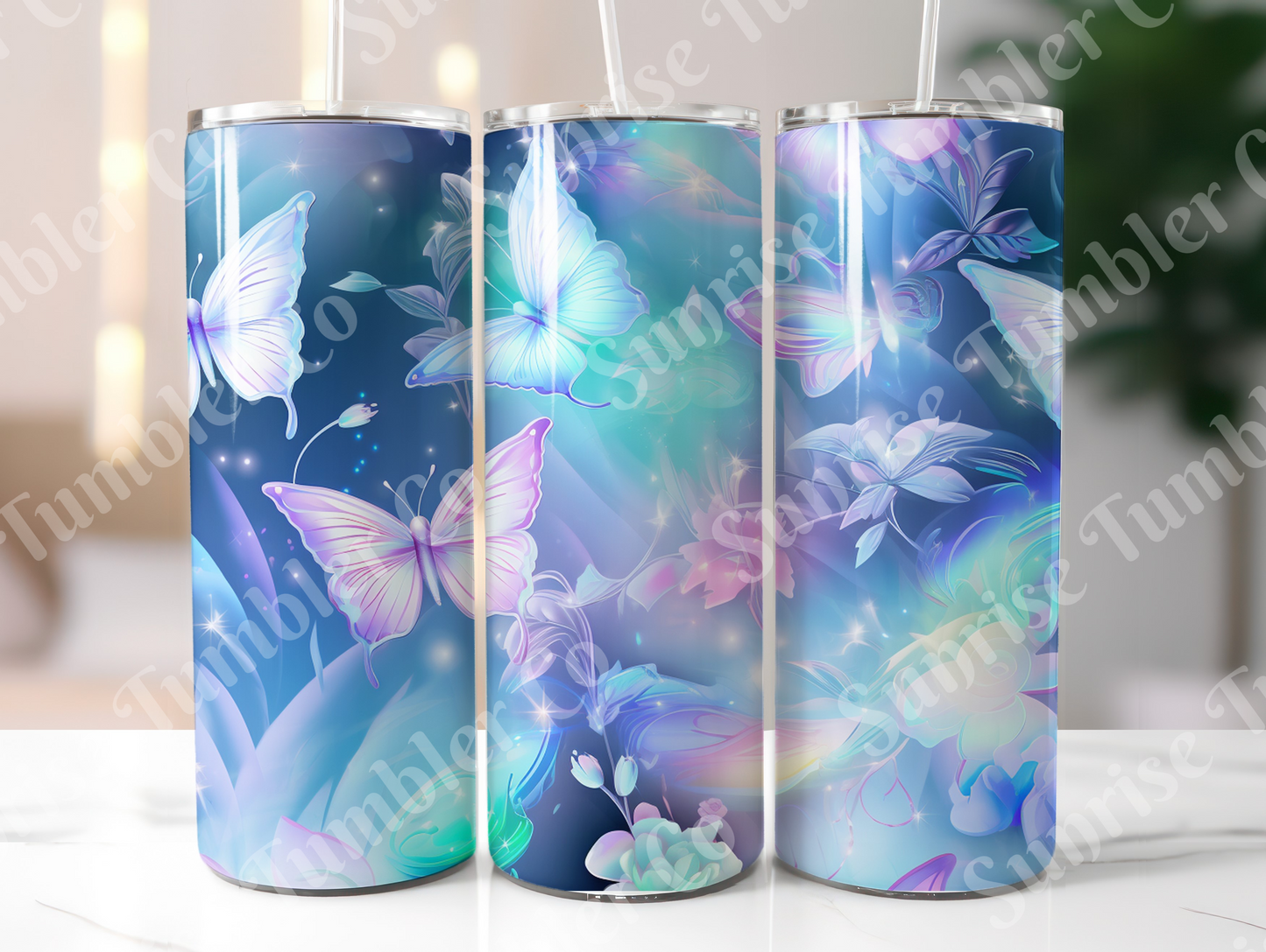 Butterflies Variety Part 3 - 20 oz and 30 oz Tumblers (Glow In The Dark Options Available)